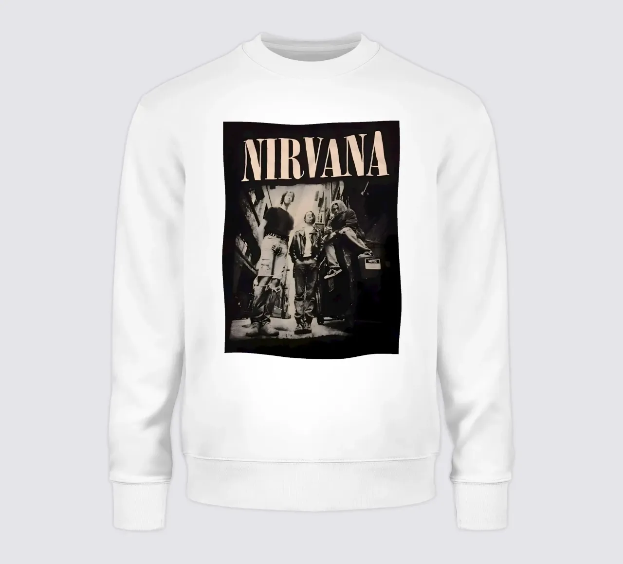 Nirvana monocromatico felpa da vintage singer