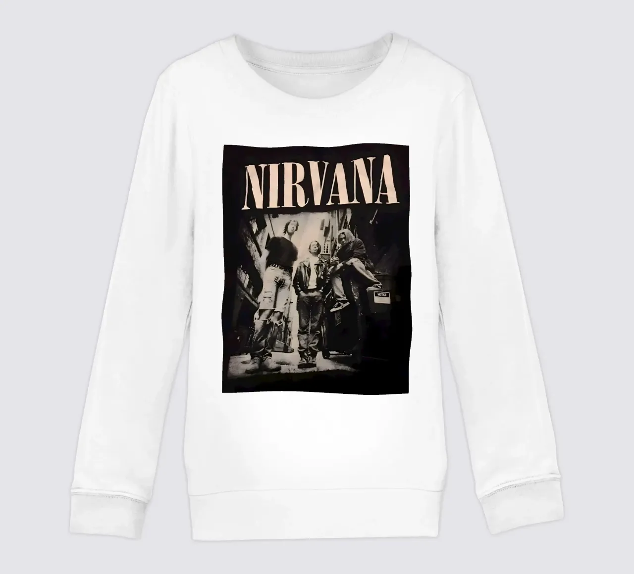 Nirvana monocromatico felpa bambino da vintage singer