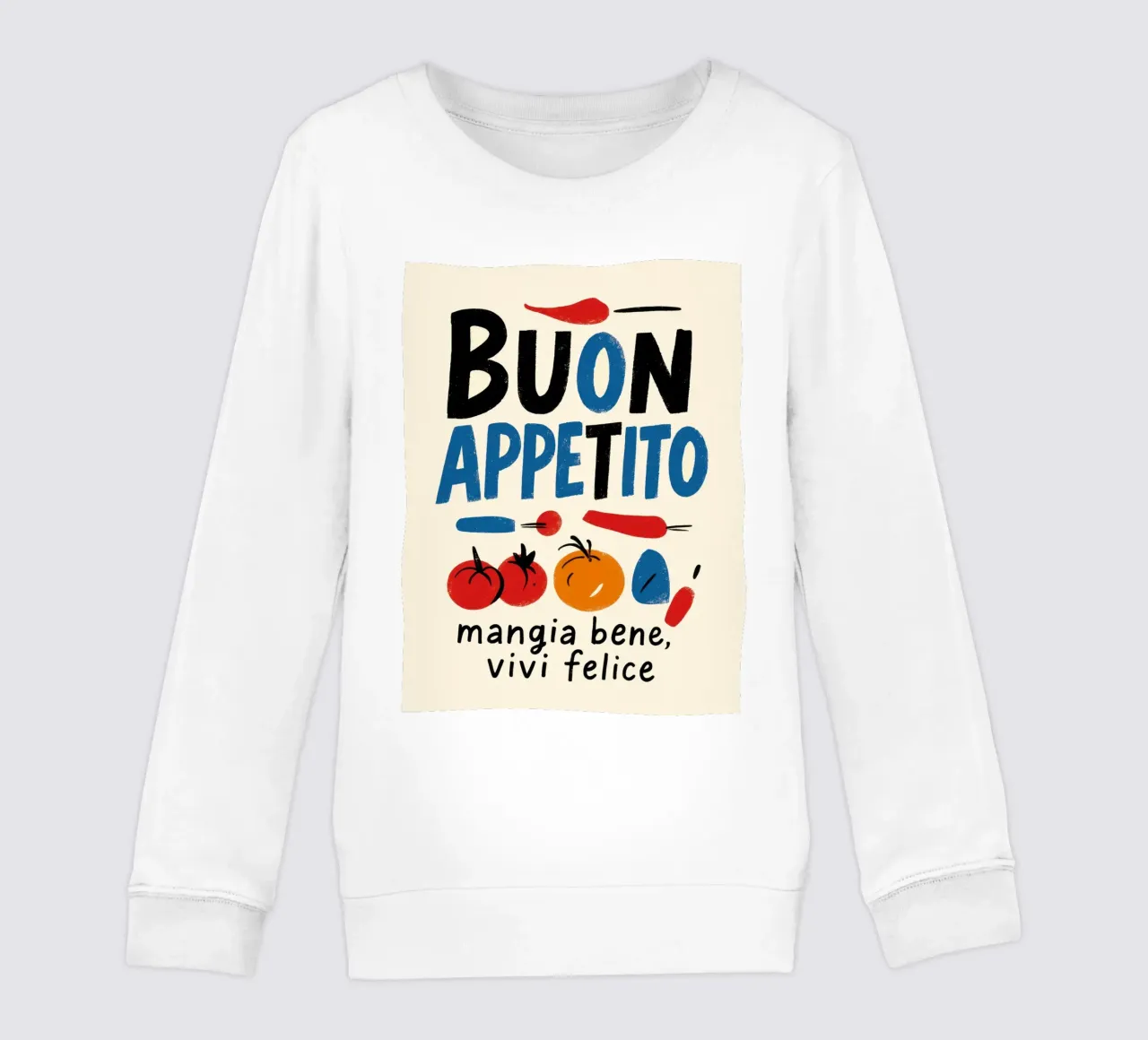 Buon Appetito – mangia bene, vivi felice felpa bambino da DaarbyN