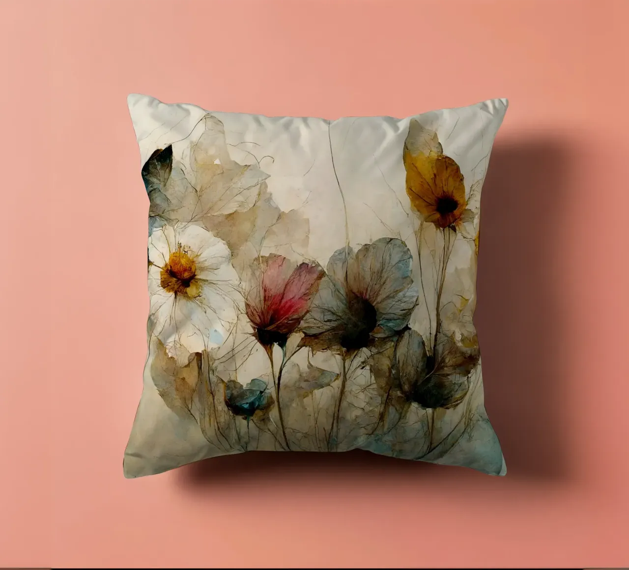 Dry Flower Bouquet (Updated Version) cuscino da treechild