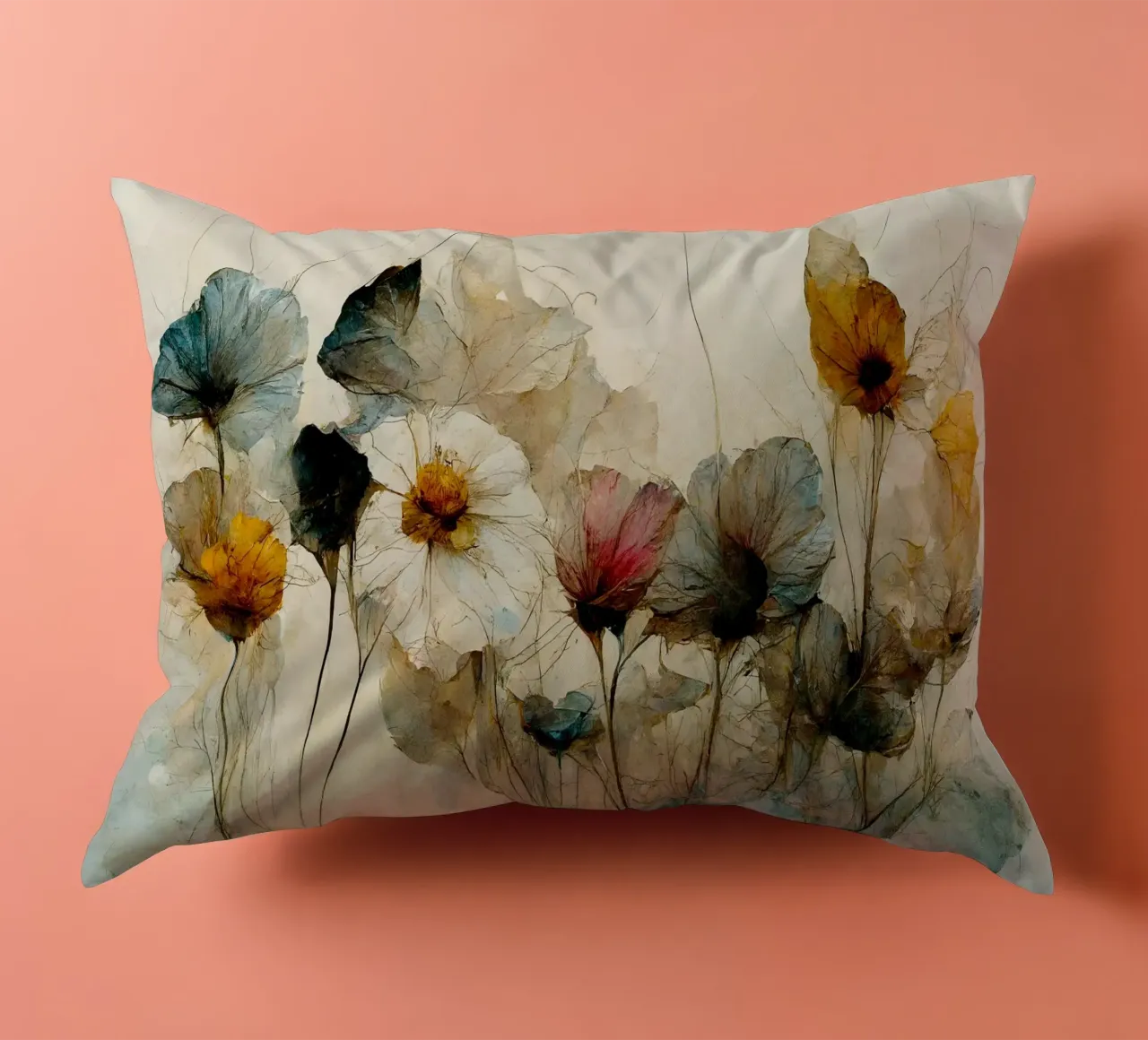 Dry Flower Bouquet (Updated Version) cuscino da treechild