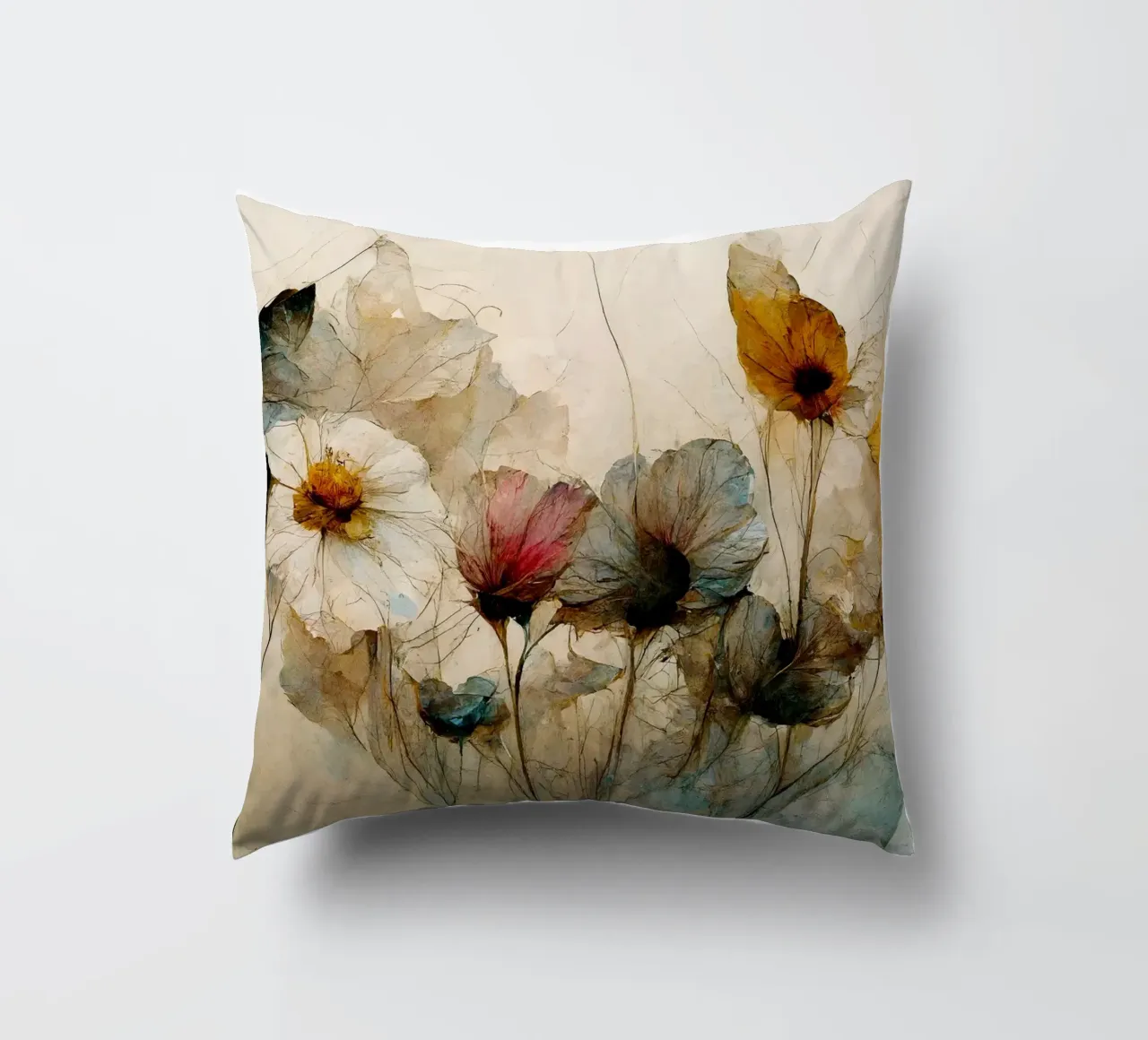 Dry Flower Bouquet (Updated Version) cuscino da treechild