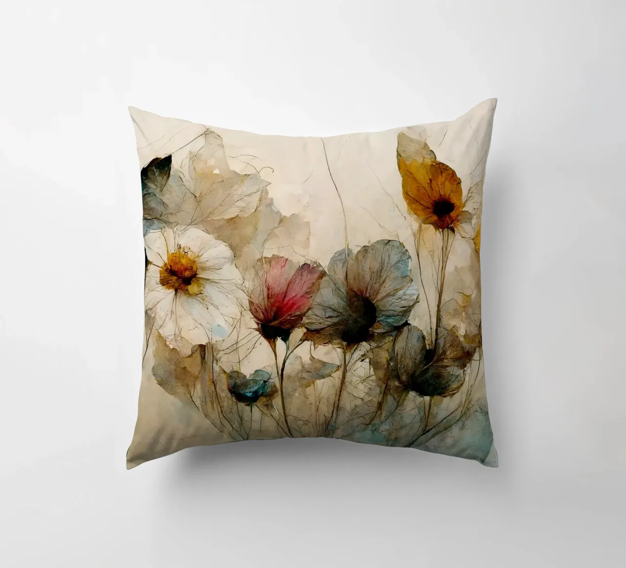Dry Flower Bouquet (Updated Version) cuscino da treechild
