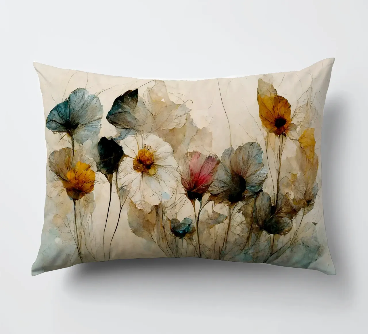 Dry Flower Bouquet (Updated Version) cuscino da treechild