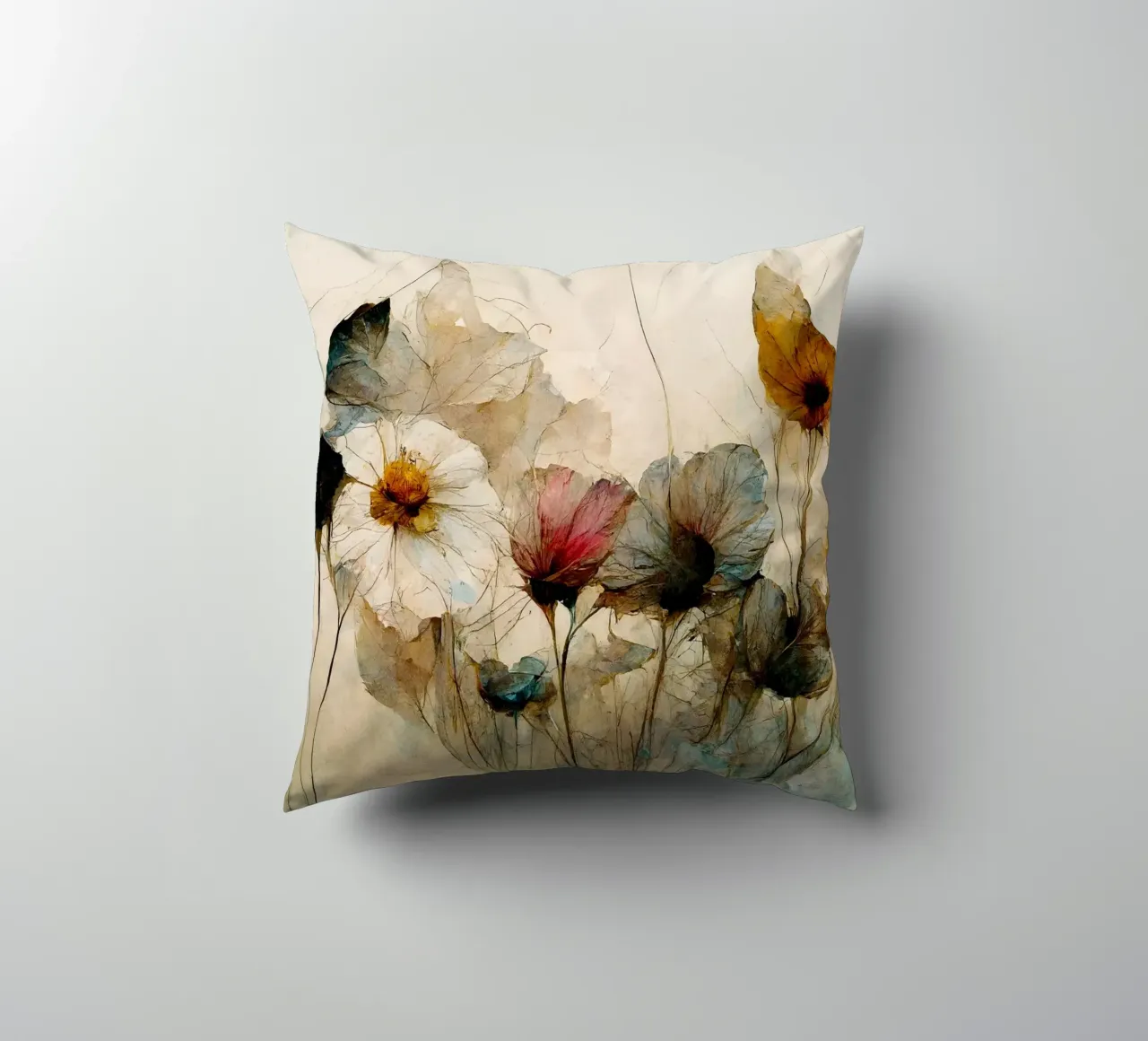 Dry Flower Bouquet (Updated Version) cuscino da treechild