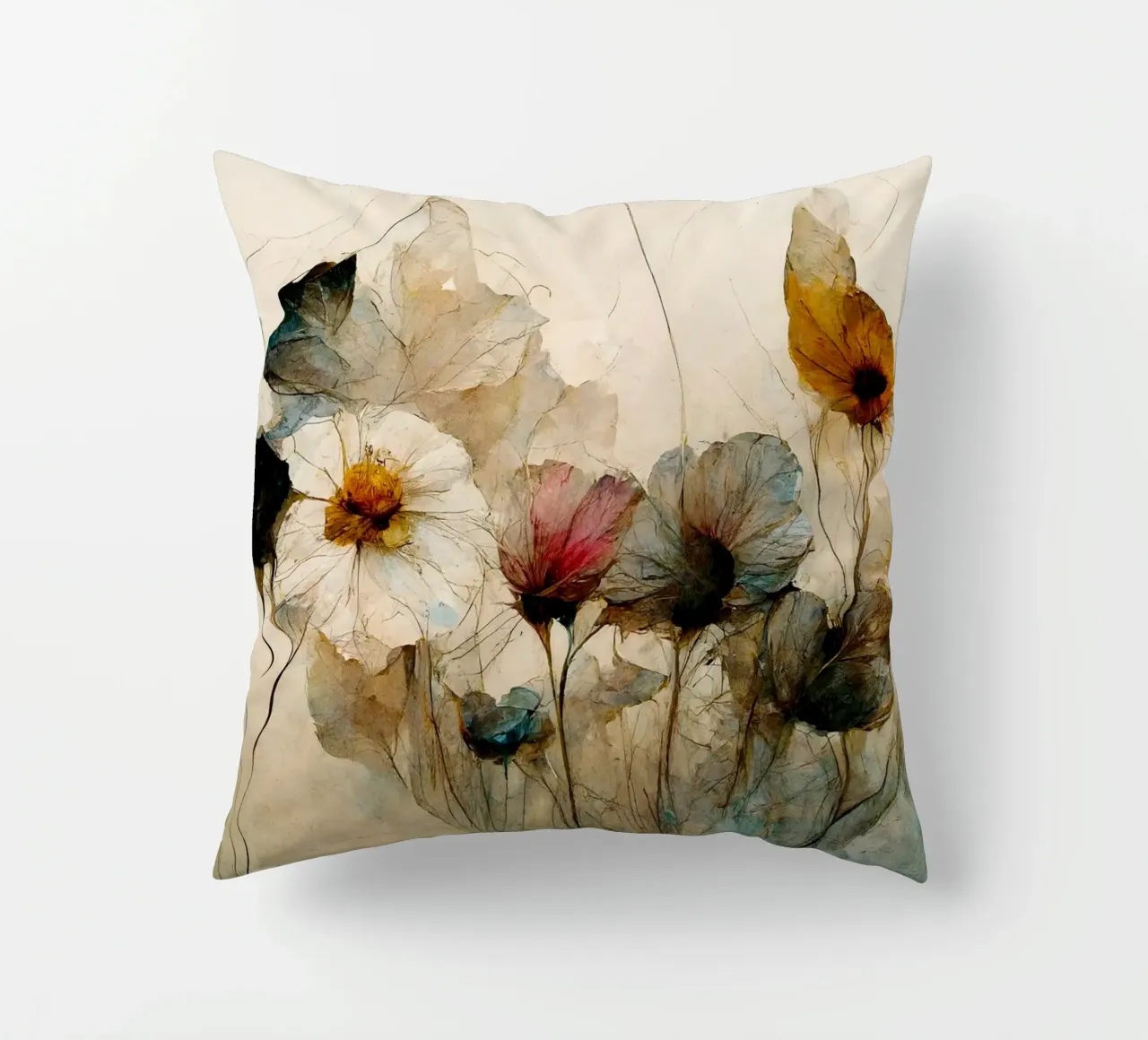 Dry Flower Bouquet (Updated Version) cuscino da treechild