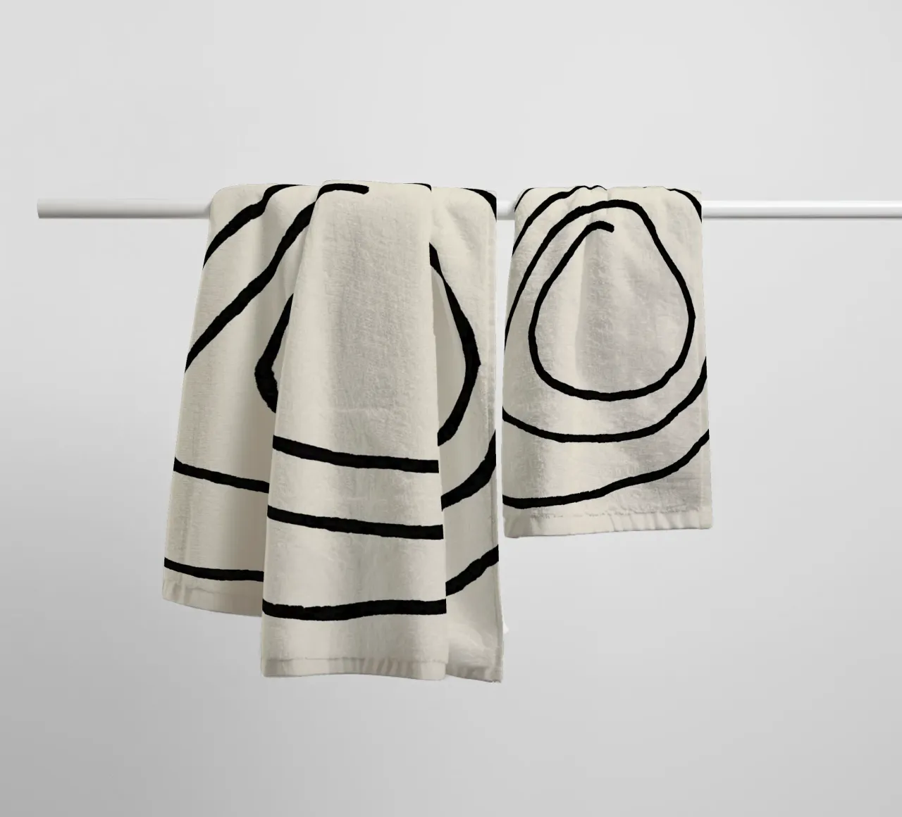 Echo Lines No 01 towel by treechild