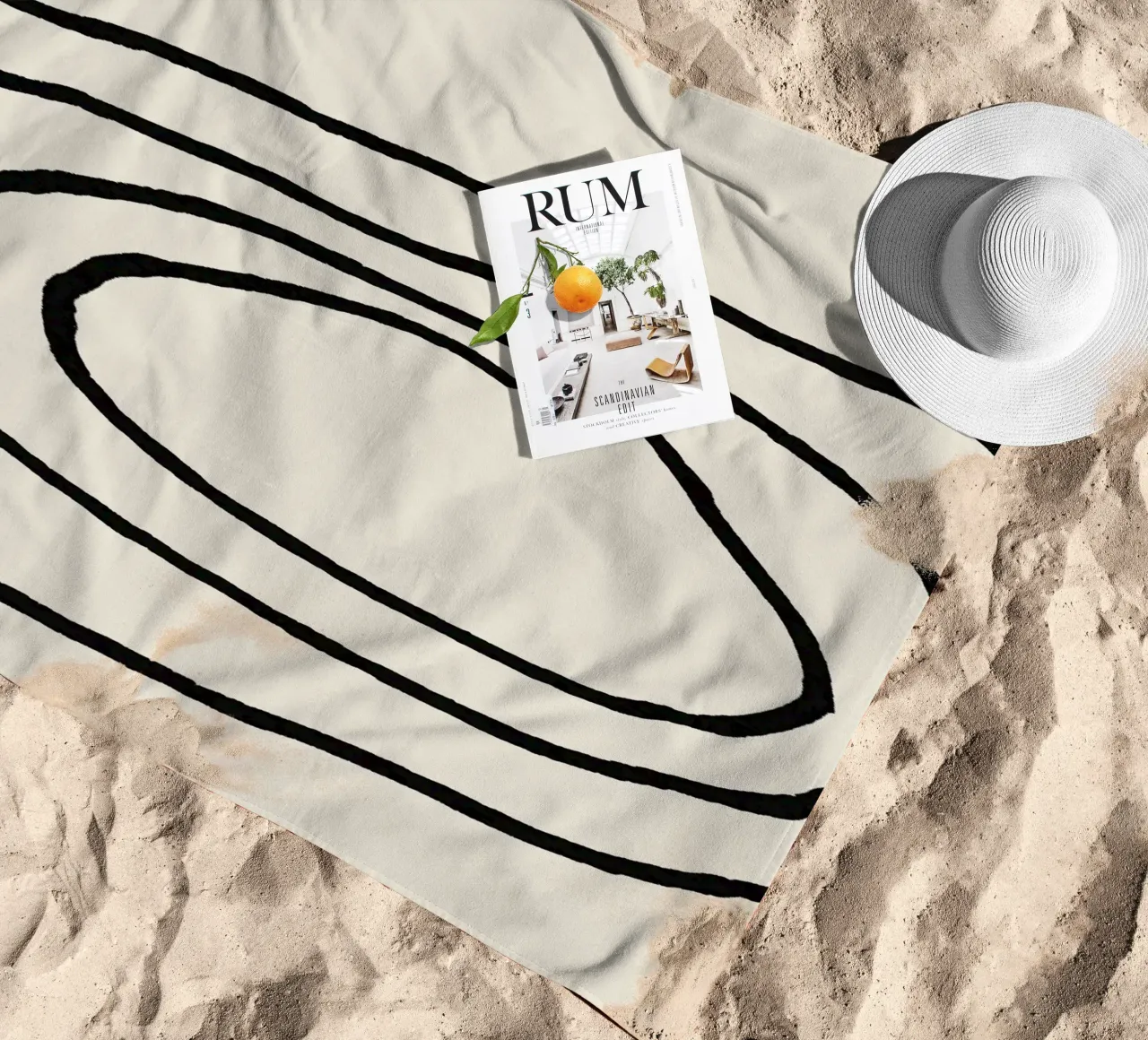 Echo Lines No 01 toalla de playa de treechild