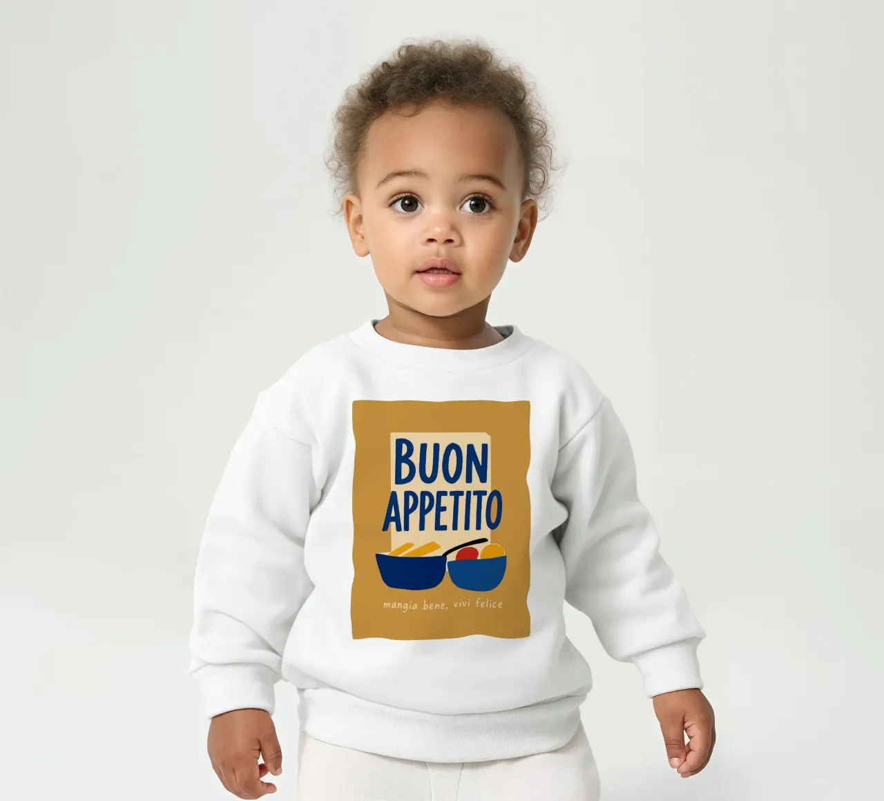 Buon Appetito – mangia bene, vivi felice felpa neonato da DaarbyN