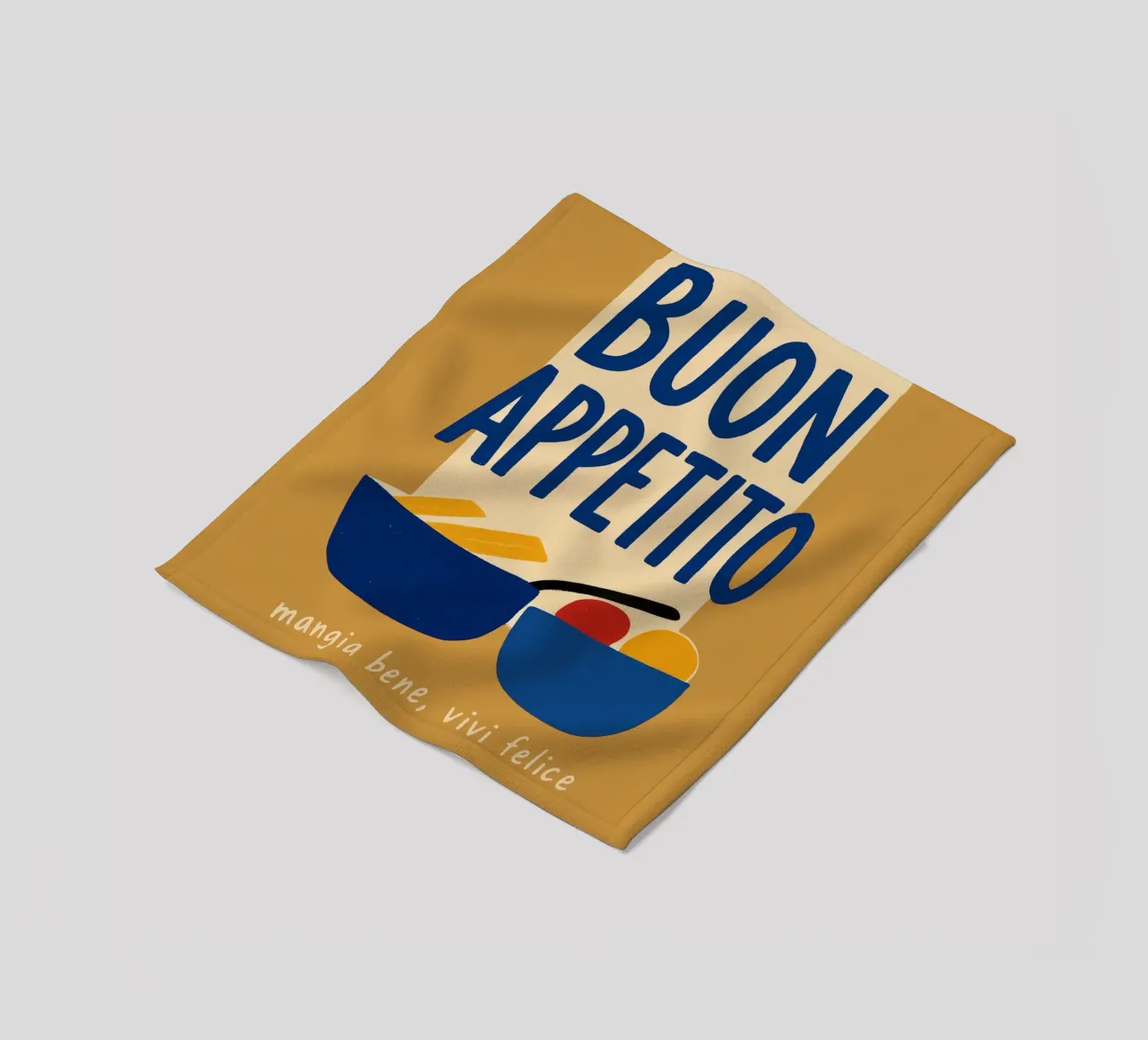 Buon Appetito – mangia bene, vivi felice coperta in pile da DaarbyN