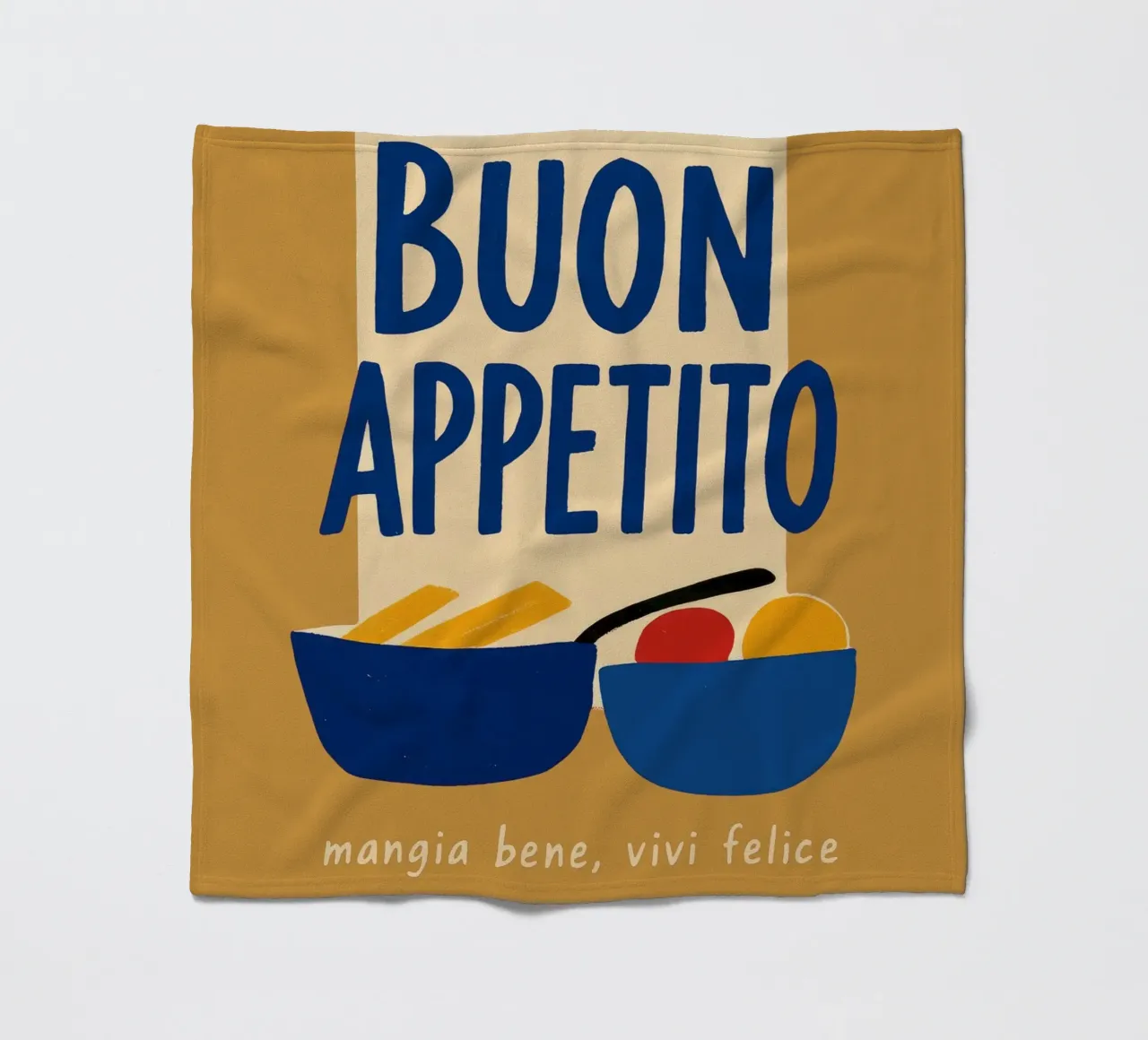 Buon Appetito – mangia bene, vivi felice coperta in pile da DaarbyN