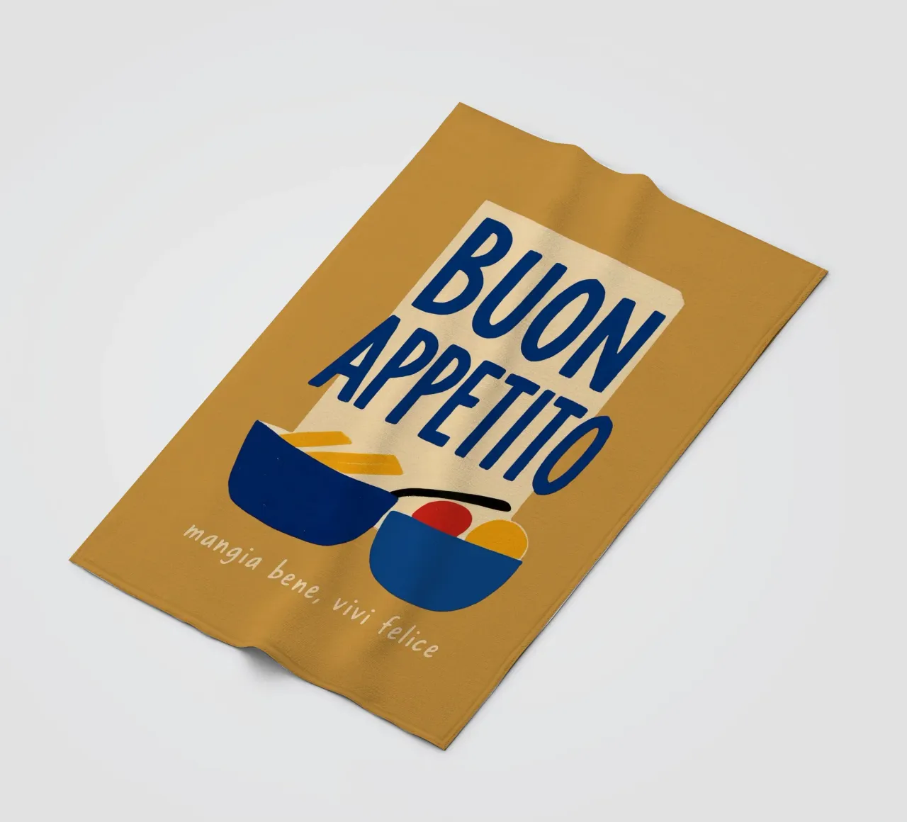 Buon Appetito – mangia bene, vivi felice coperta in pile da DaarbyN