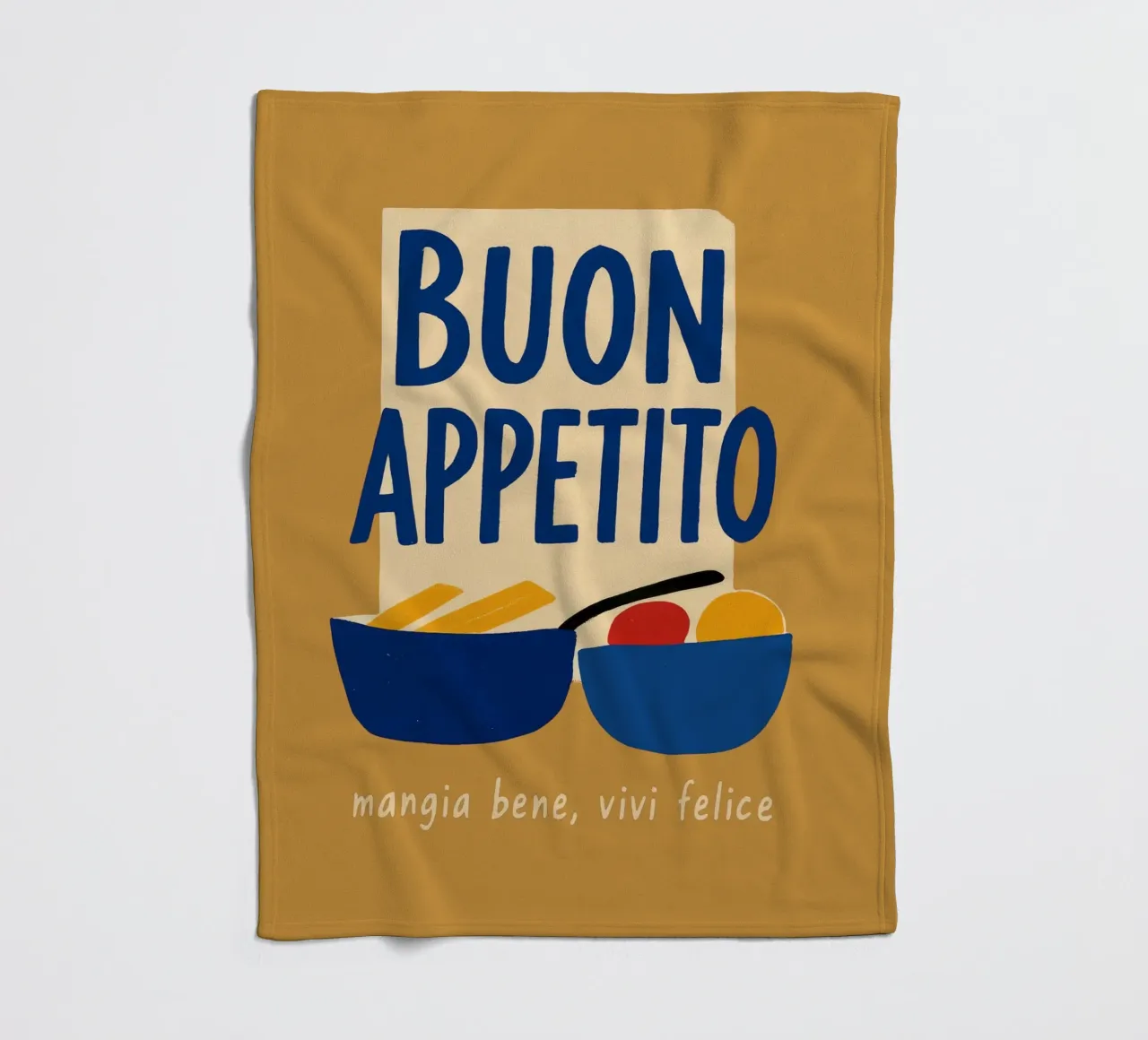 Buon Appetito – mangia bene, vivi felice coperta in pile da DaarbyN