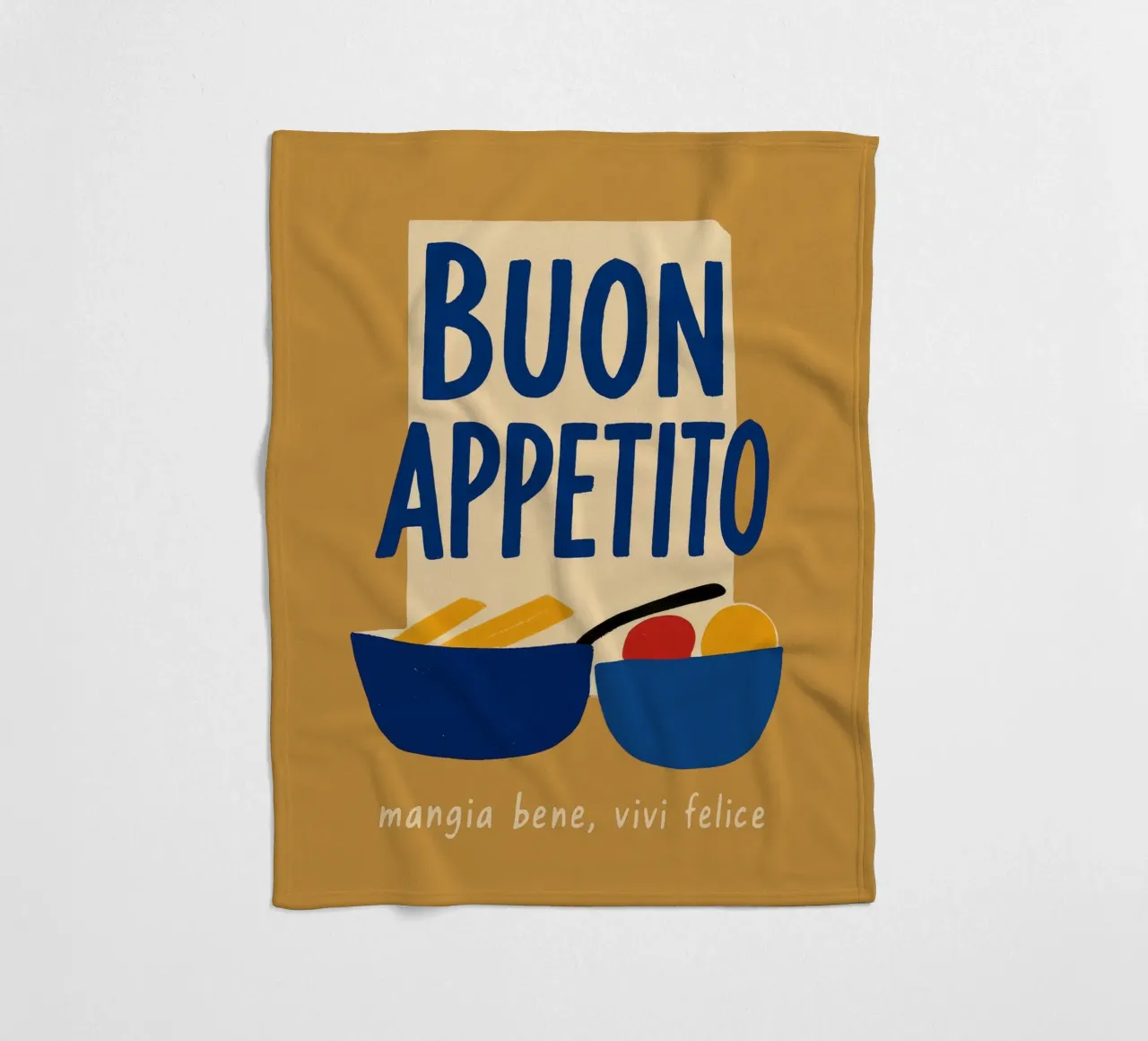 Buon Appetito – mangia bene, vivi felice coperta in pile da DaarbyN