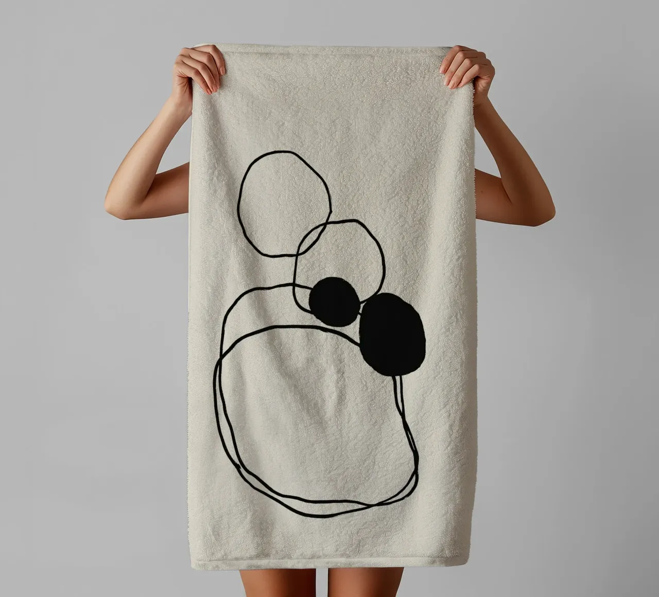 Echo Lines No 05 asciugamano da bagno da treechild