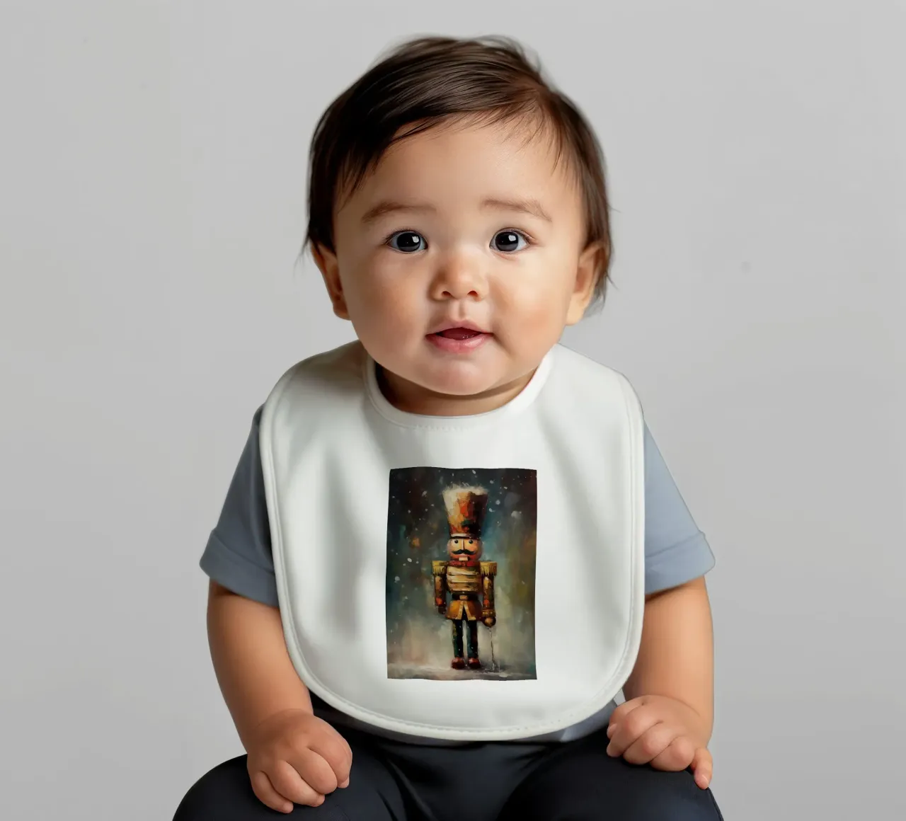 Nussknacker Soldat – Classic Nutcracker Art Print Babylätzchen von Cozy Vibes