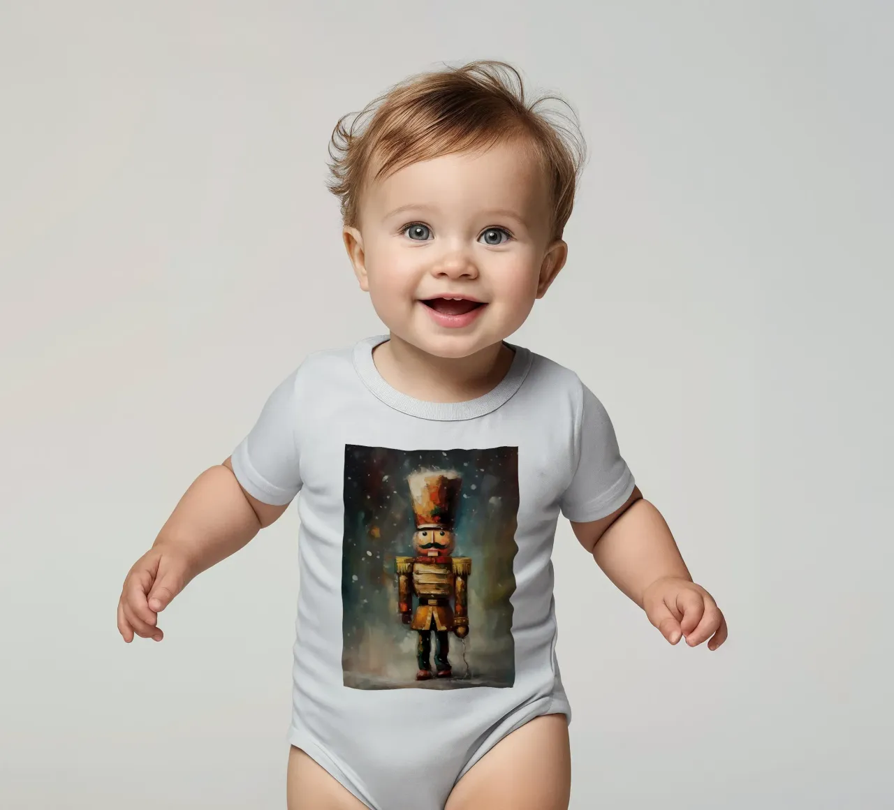 Nussknacker Soldat – Classic Nutcracker Art Print Kurzarm Babybody von Cozy Vibes