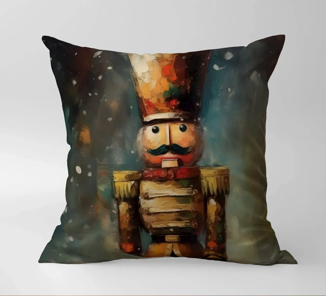 Nutcracker Soldier - Classic Nutcracker Art Print decorative cushion by Cozy Vibes