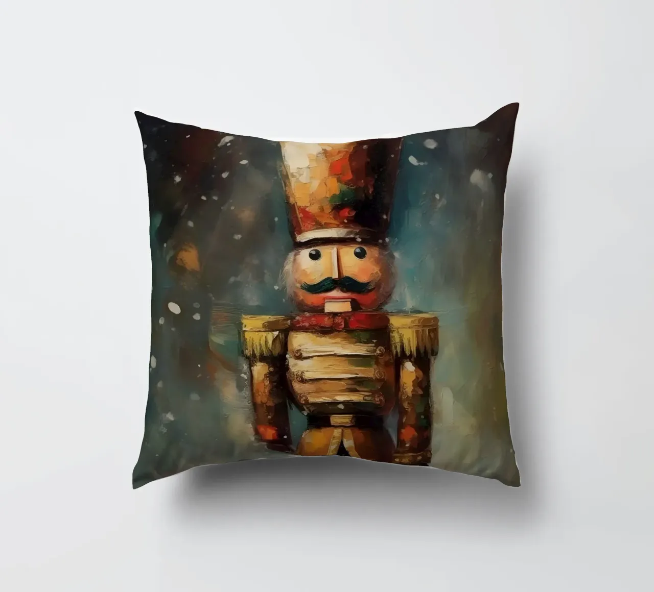 Nutcracker Soldier - Classic Nutcracker Art Print decorative cushion by Cozy Vibes