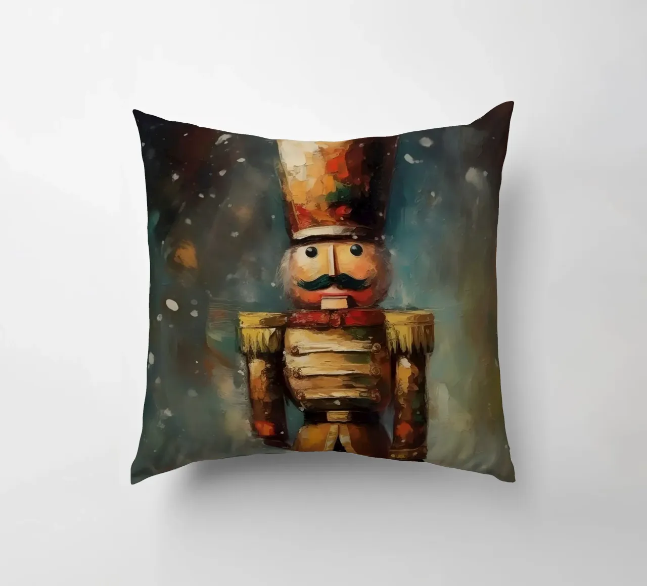 Nutcracker Soldier - Classic Nutcracker Art Print decorative cushion by Cozy Vibes