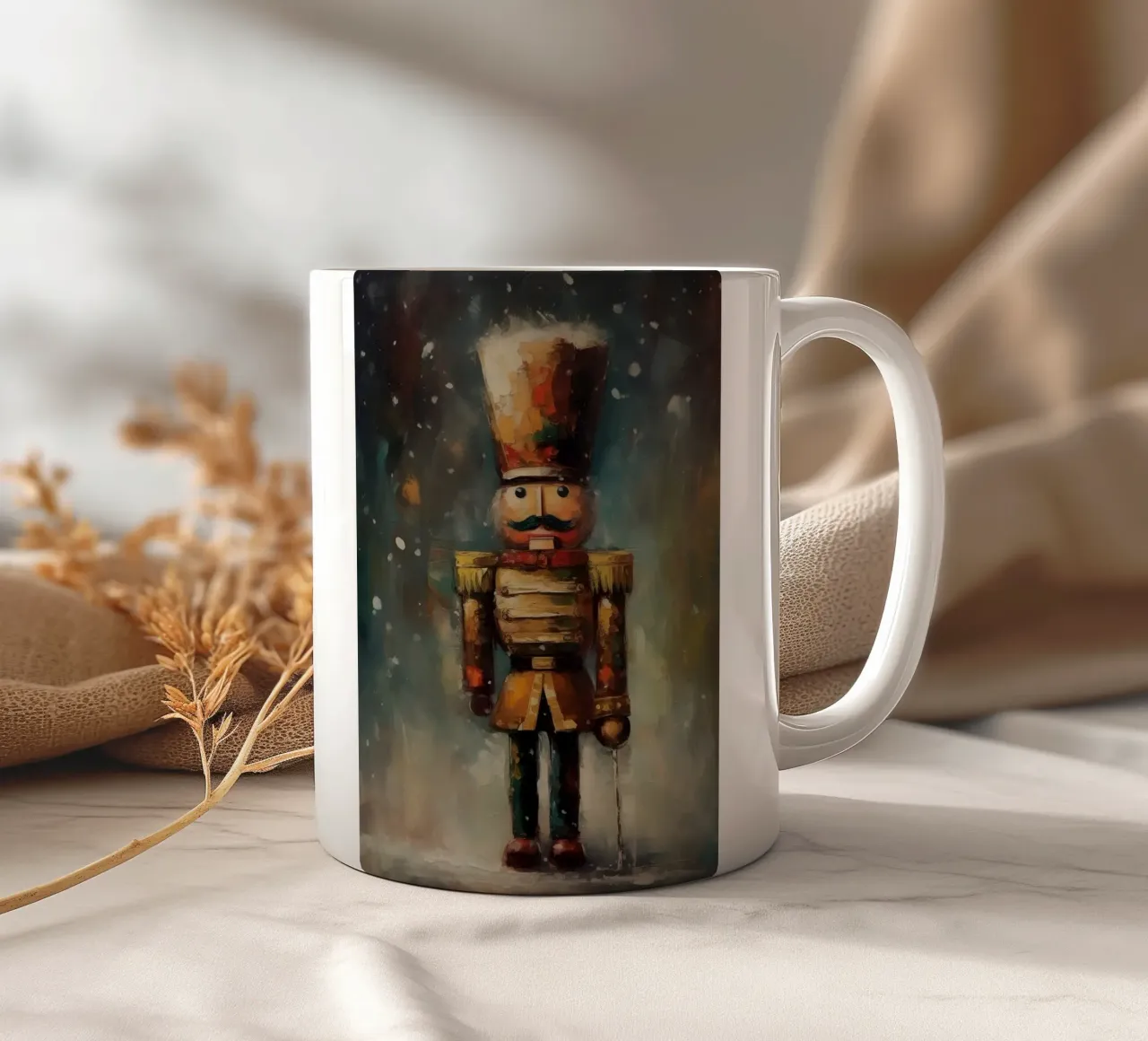 Casse-Noisette soldat - Classic Nutcracker Art Print mug en céramique de Cozy Vibes