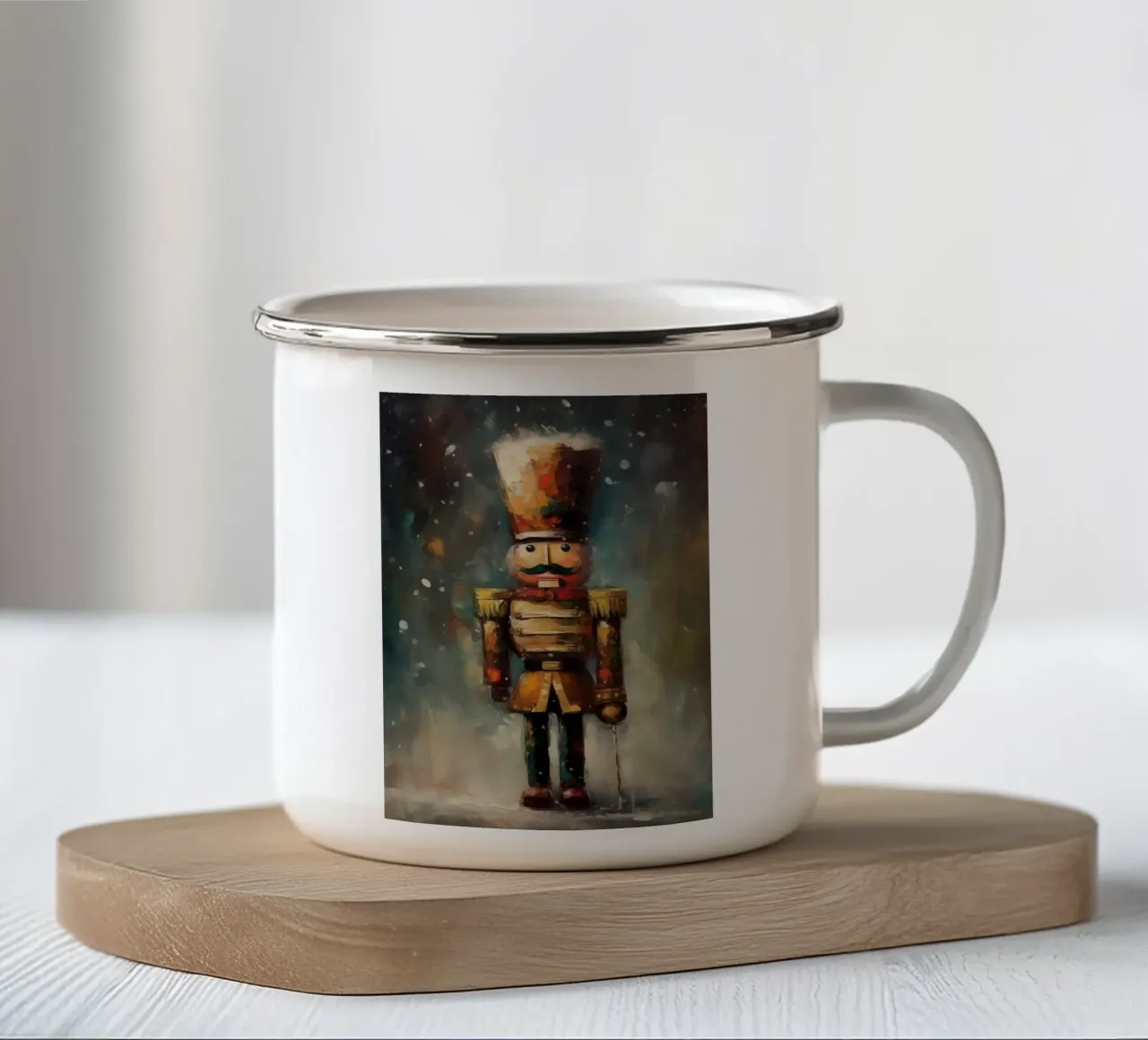 Nussknacker Soldat – Classic Nutcracker Art Print Emaille Tasse von Cozy Vibes