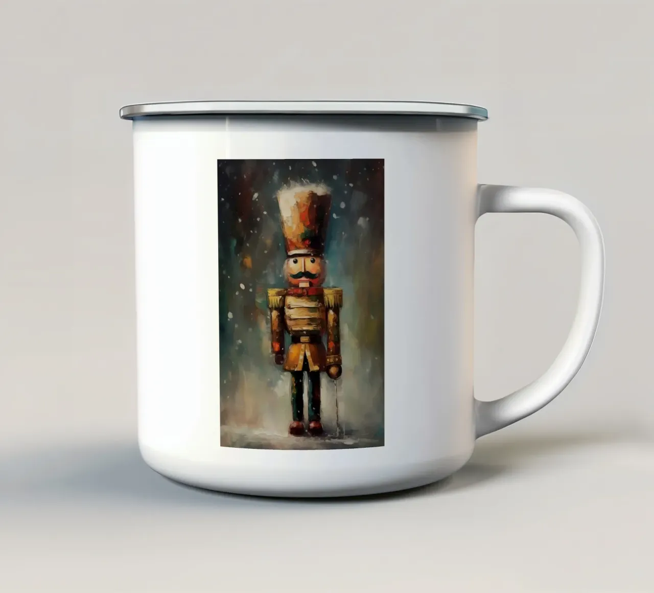 Nussknacker Soldat – Classic Nutcracker Art Print Emaille Tasse von Cozy Vibes