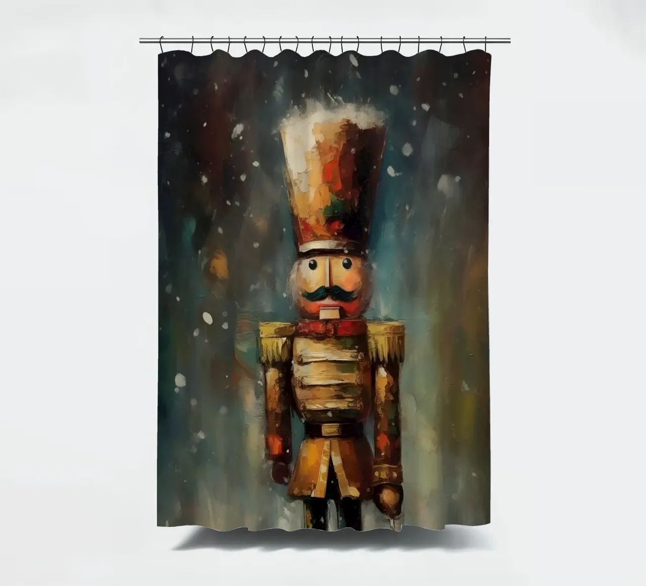 Nussknacker Soldat – Classic Nutcracker Art Print Duschvorhang von Cozy Vibes