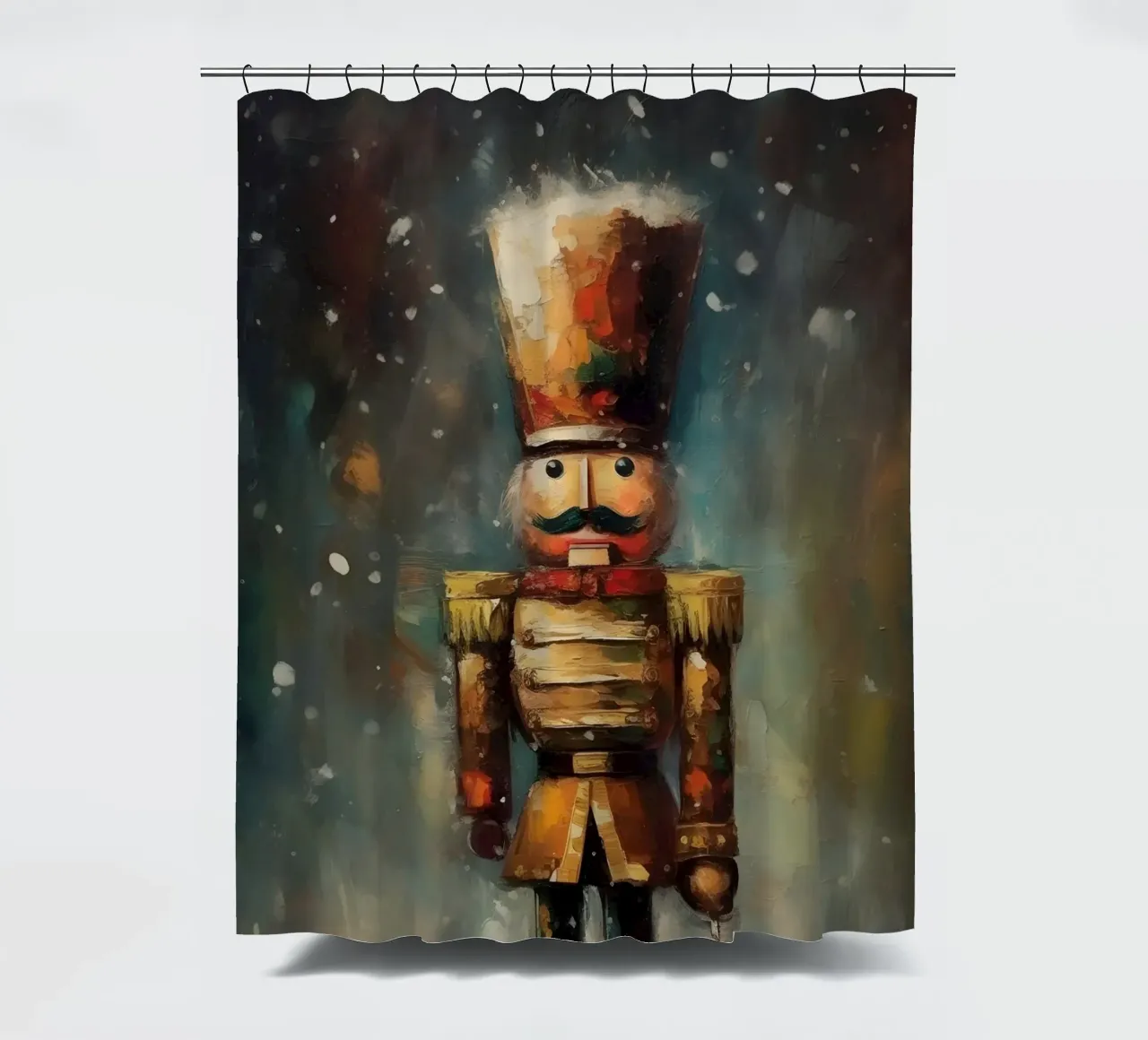 Nussknacker Soldat – Classic Nutcracker Art Print Duschvorhang von Cozy Vibes