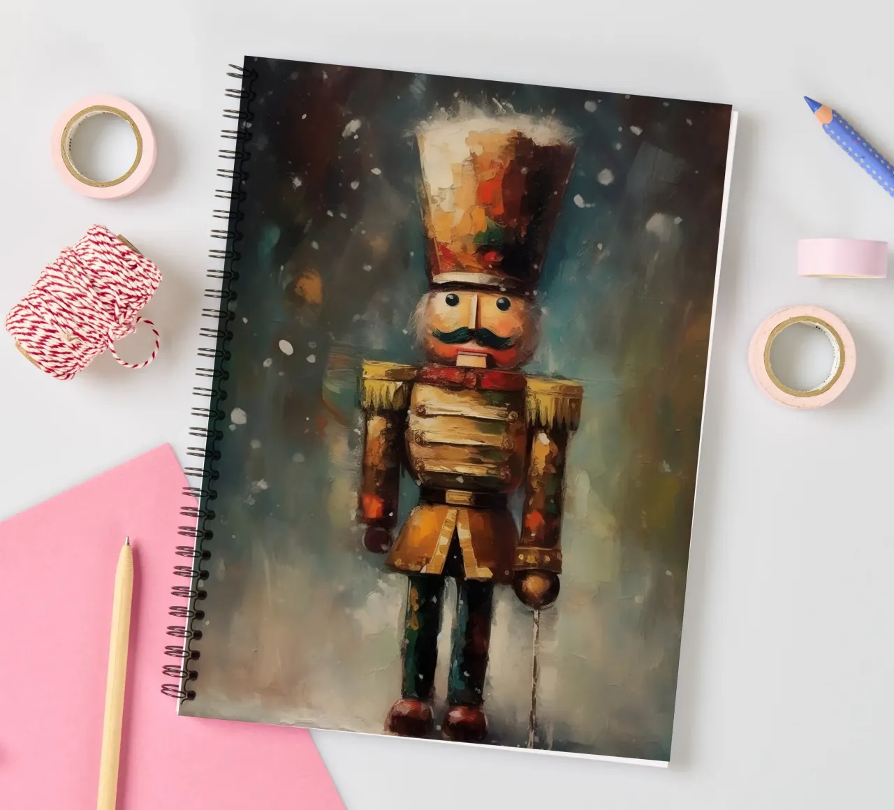 Nutcracker Soldier - Classic Nutcracker Art Print spiral notebook by Cozy Vibes