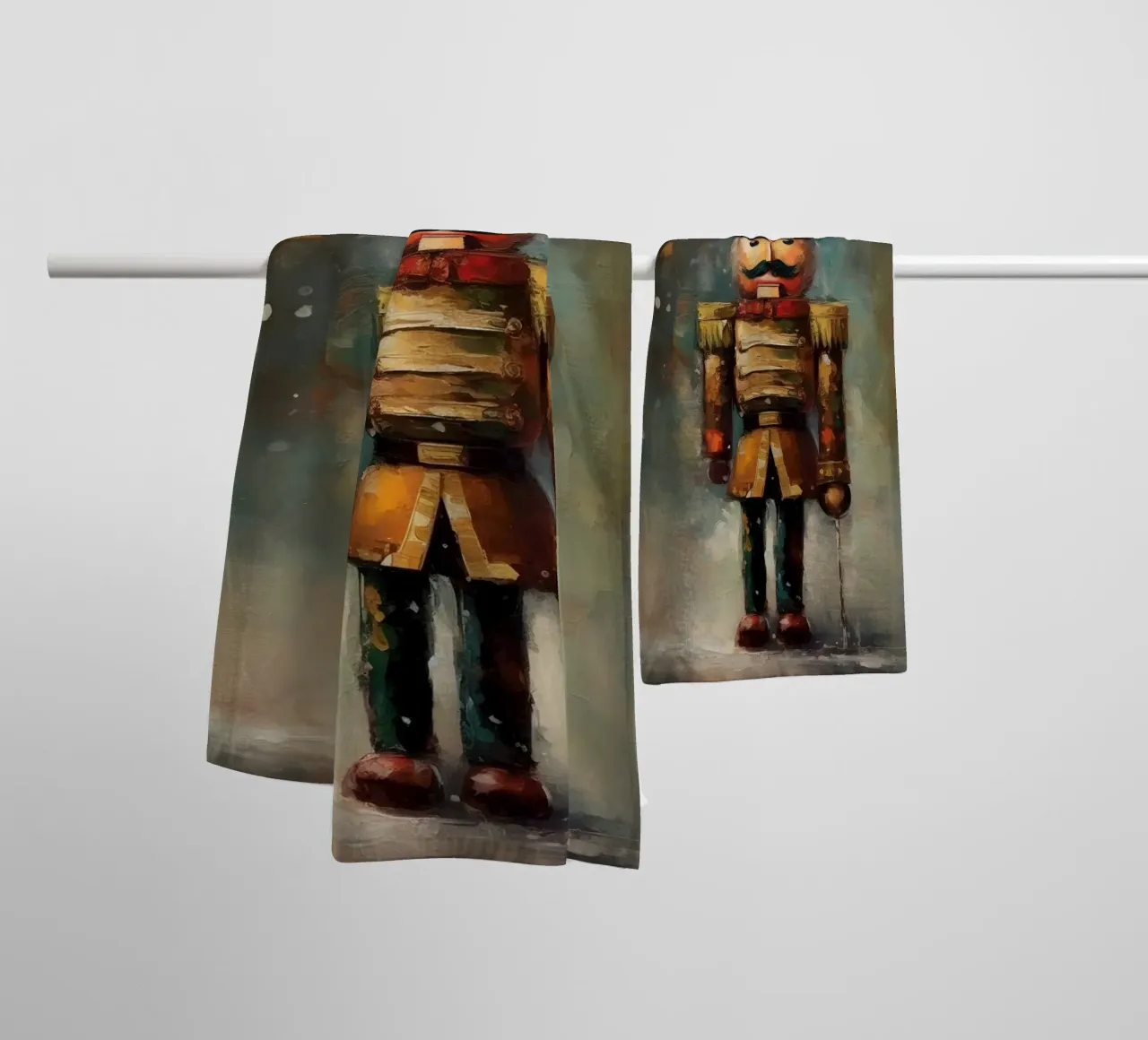 Nussknacker Soldat – Classic Nutcracker Art Print Handtuch von Cozy Vibes