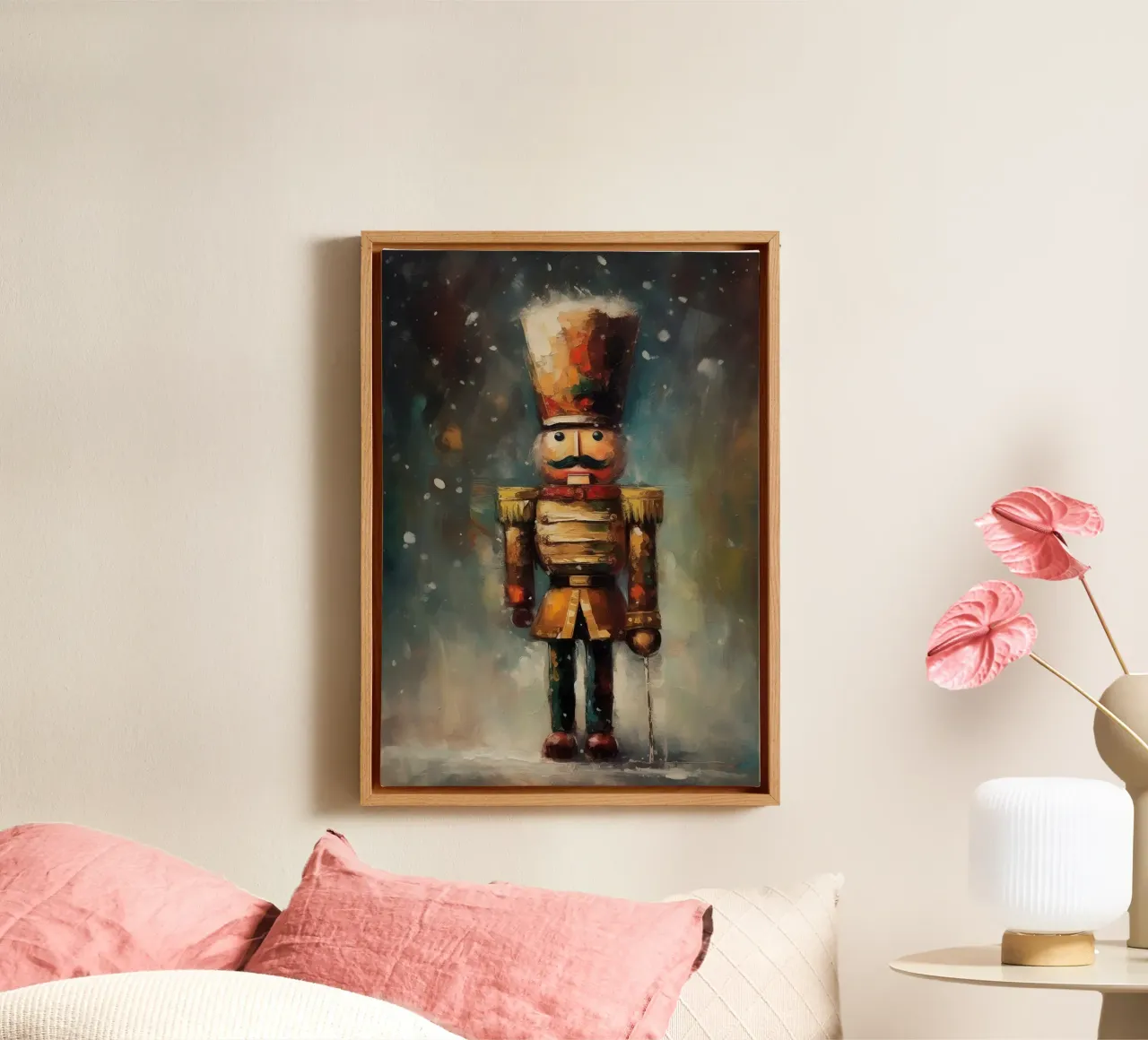 Nussknacker Soldat – Classic Nutcracker Art Print Leinwand von Cozy Vibes