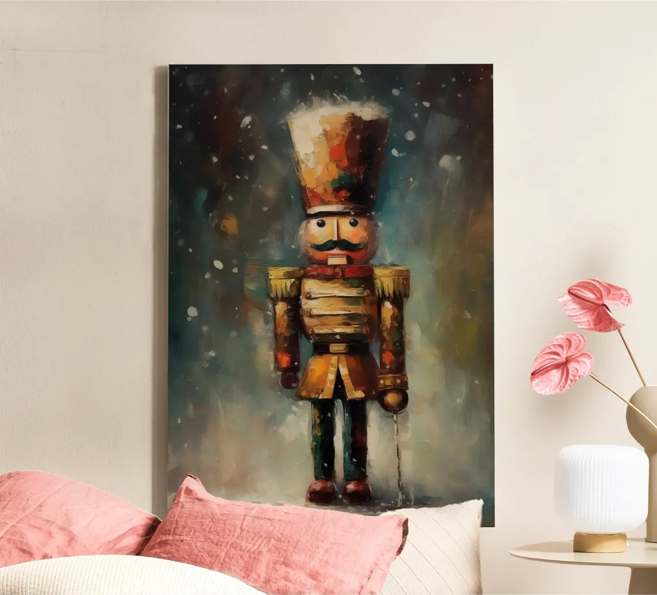 Nutcracker Soldier - Classic Nutcracker Art Print canvas by Cozy Vibes