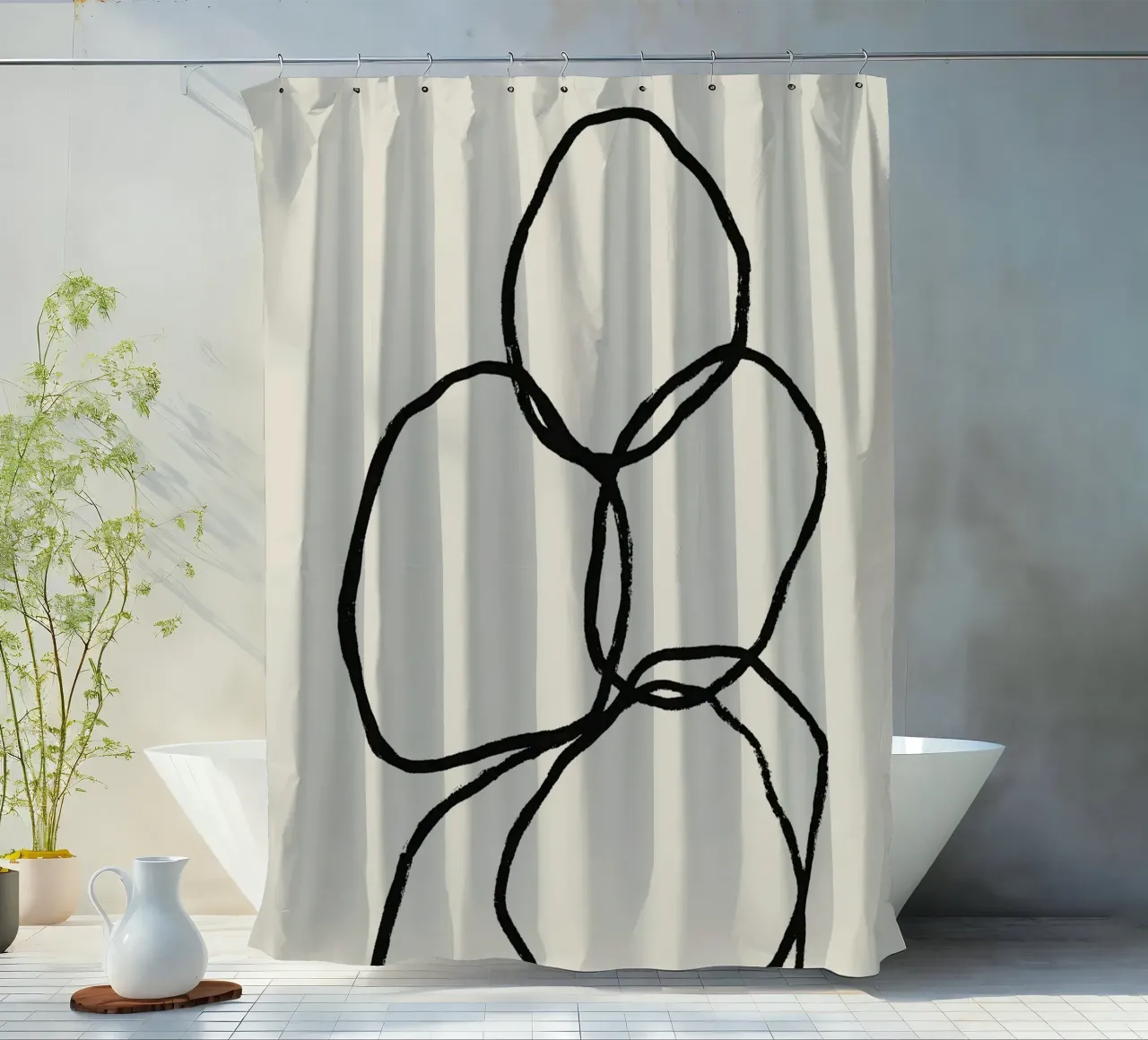 Echo Lines No 06 tenda da doccia da treechild