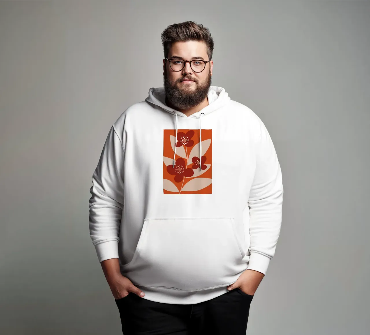 Minimal Flower Branch sudadera con capucha de MirimoDesign