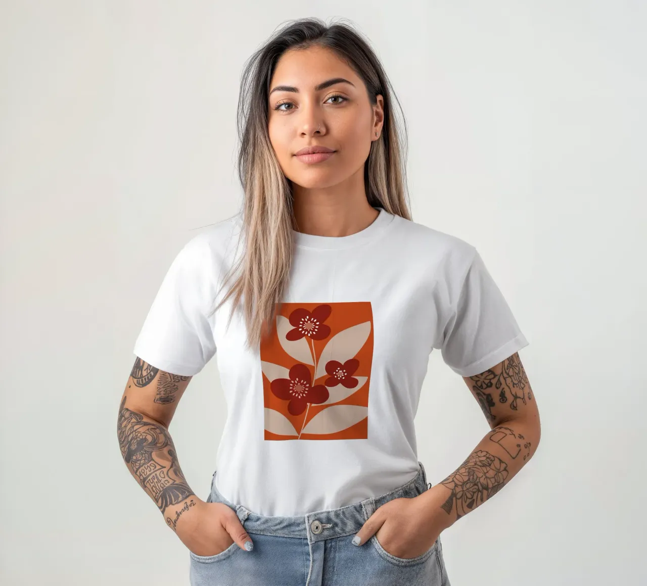 Minimal Flower Branch t-shirt da MirimoDesign