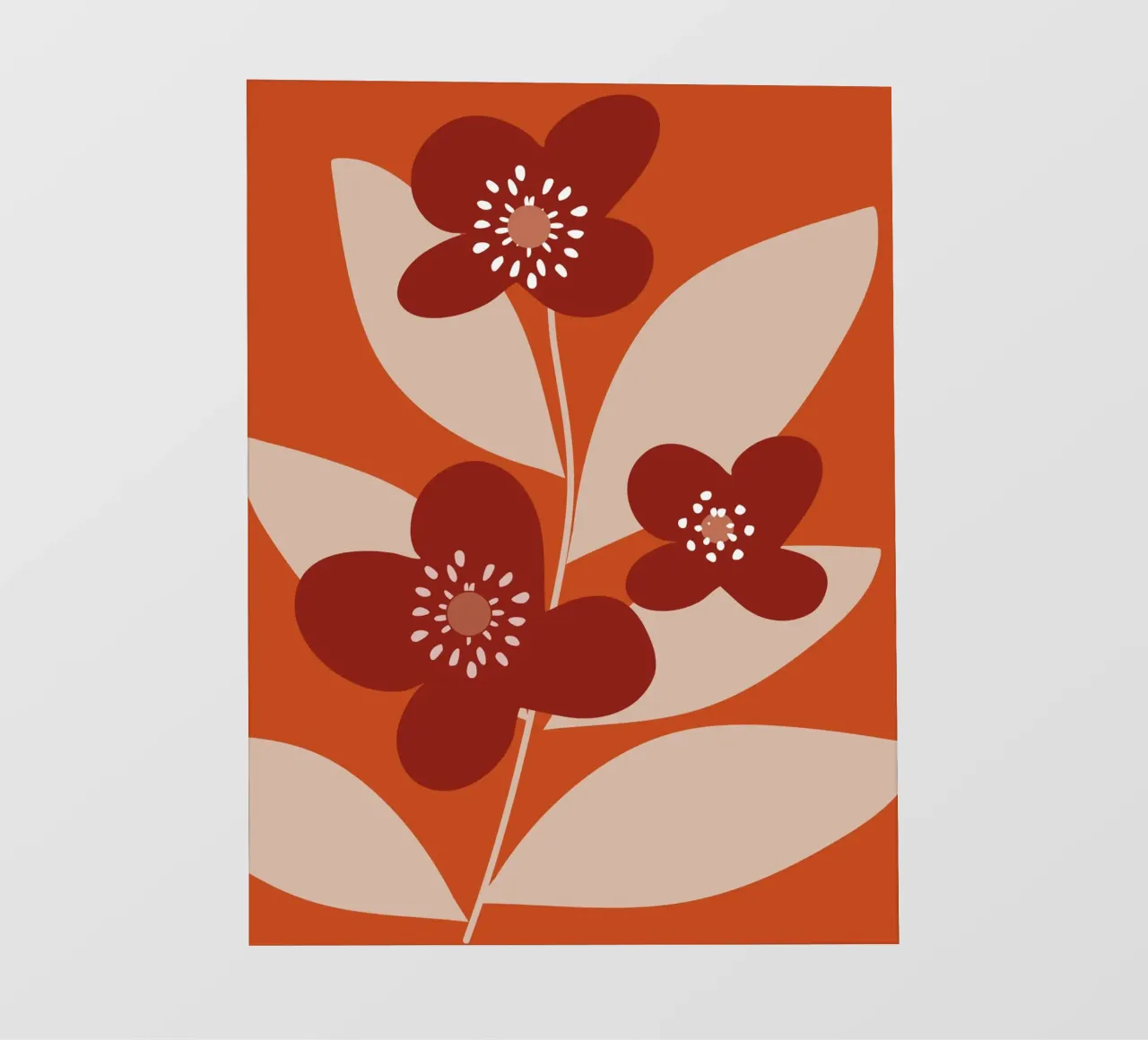 Minimal Flower Branch telo in pvc da MirimoDesign