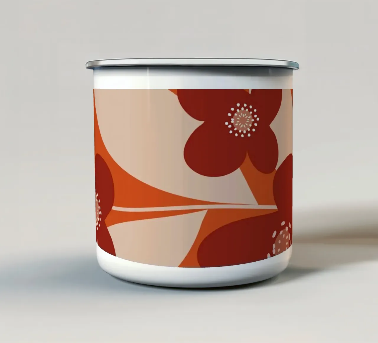 Minimal Flower Branch emaille mok van MirimoDesign