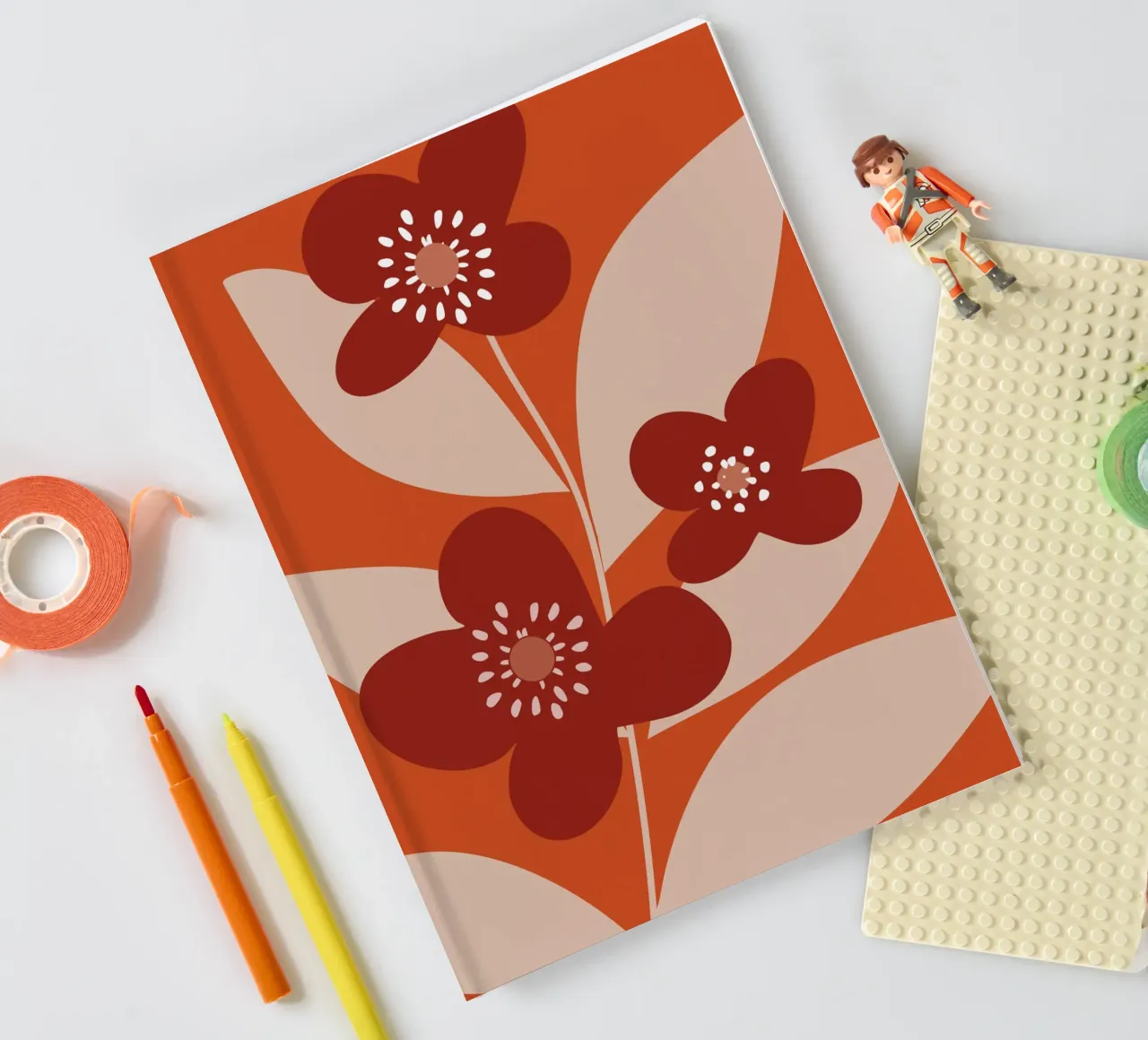 Minimal Flower Branch notebook by MirimoDesign