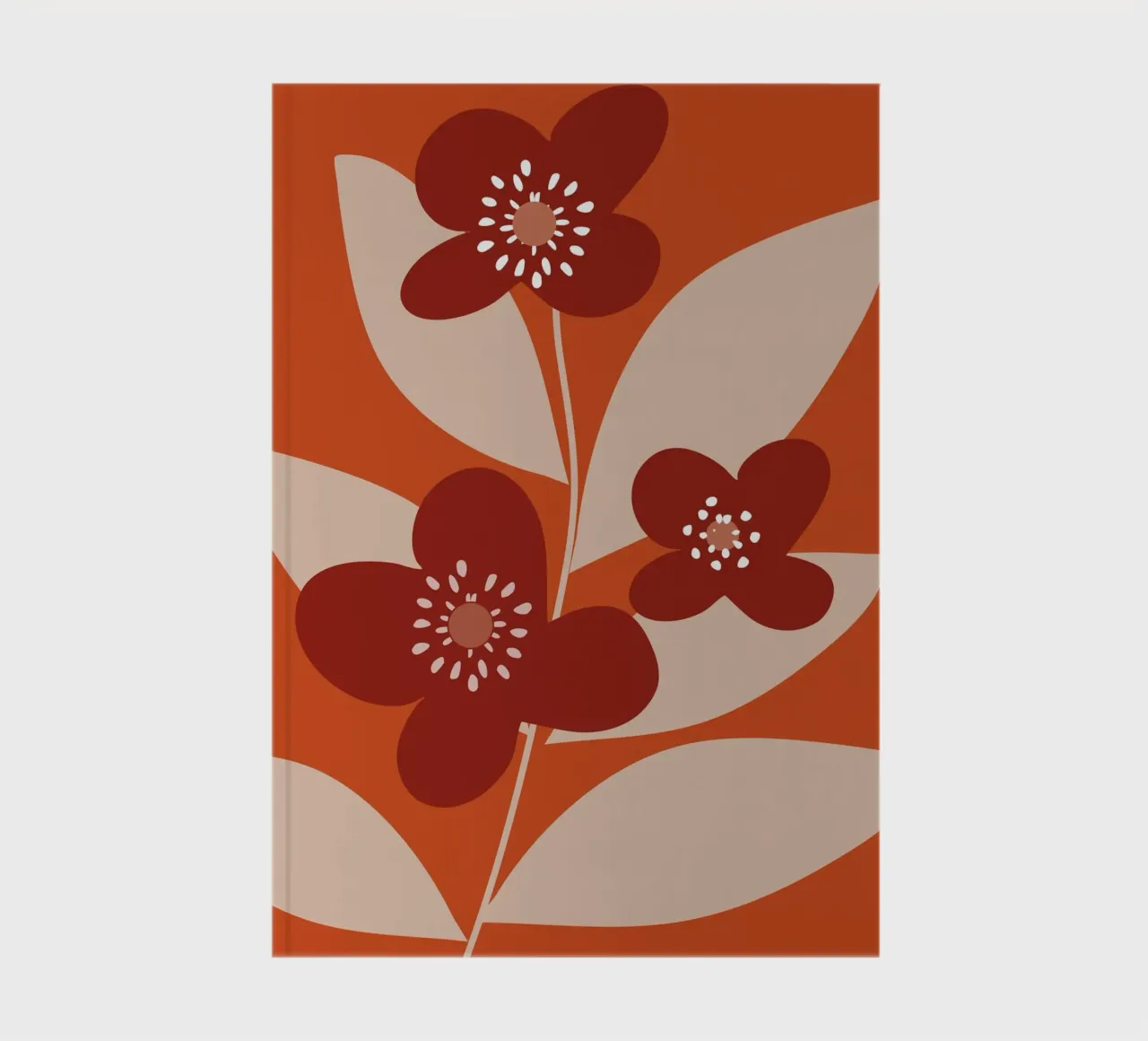 Minimal Flower Branch notebook by MirimoDesign