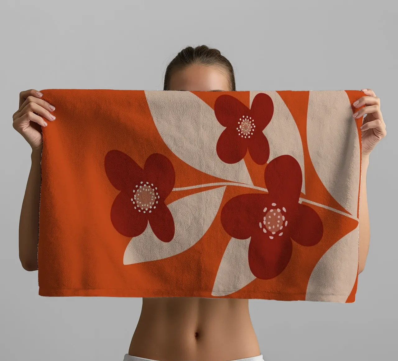Minimal Flower Branch Handtuch von MirimoDesign