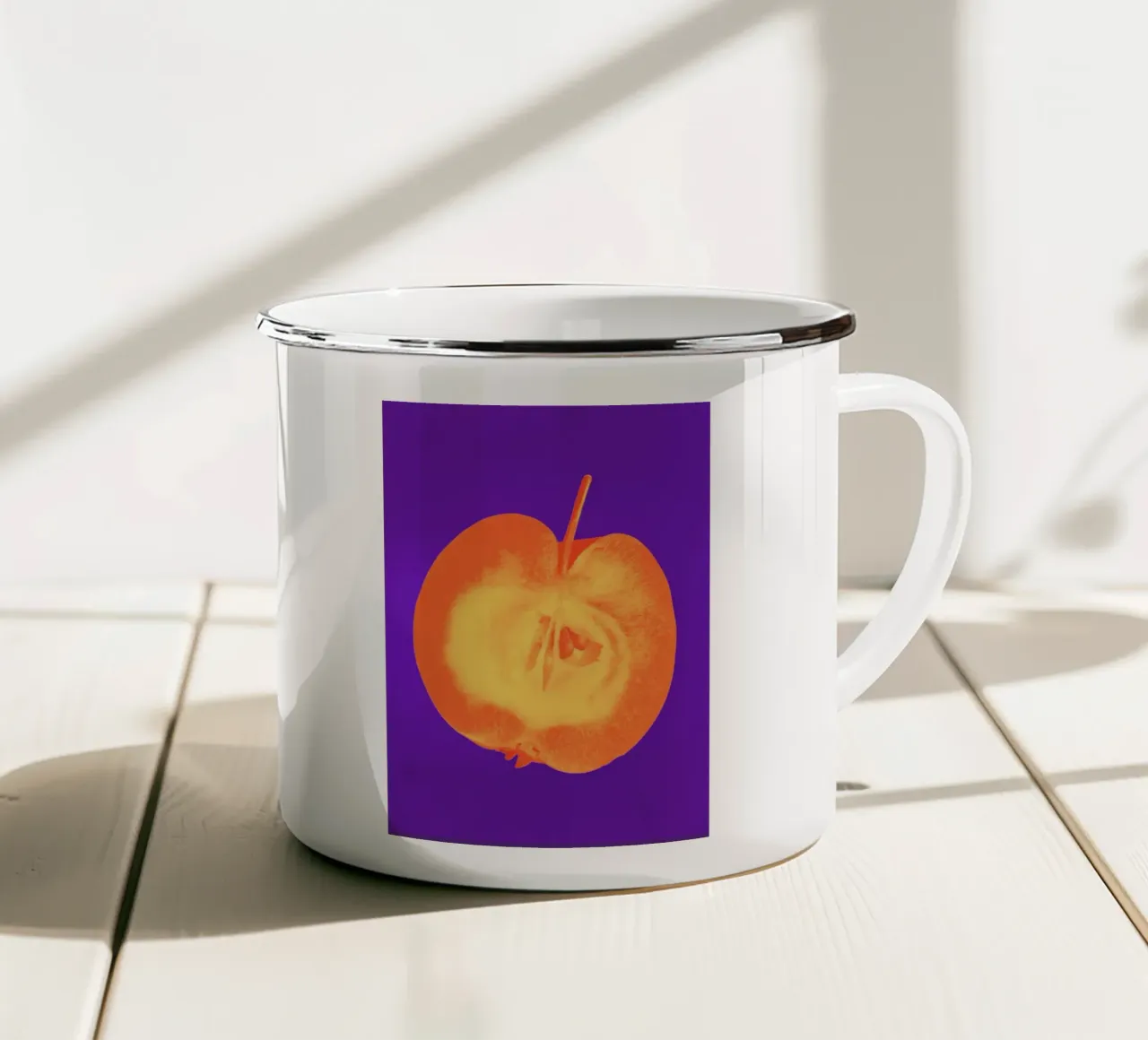 Mela tazza in smalto da Jana Leonenkov Art