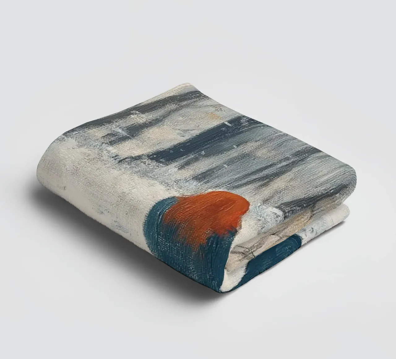 Frau mit Fuchs – Winter Forest Art Print Handtuch von Cozy Vibes