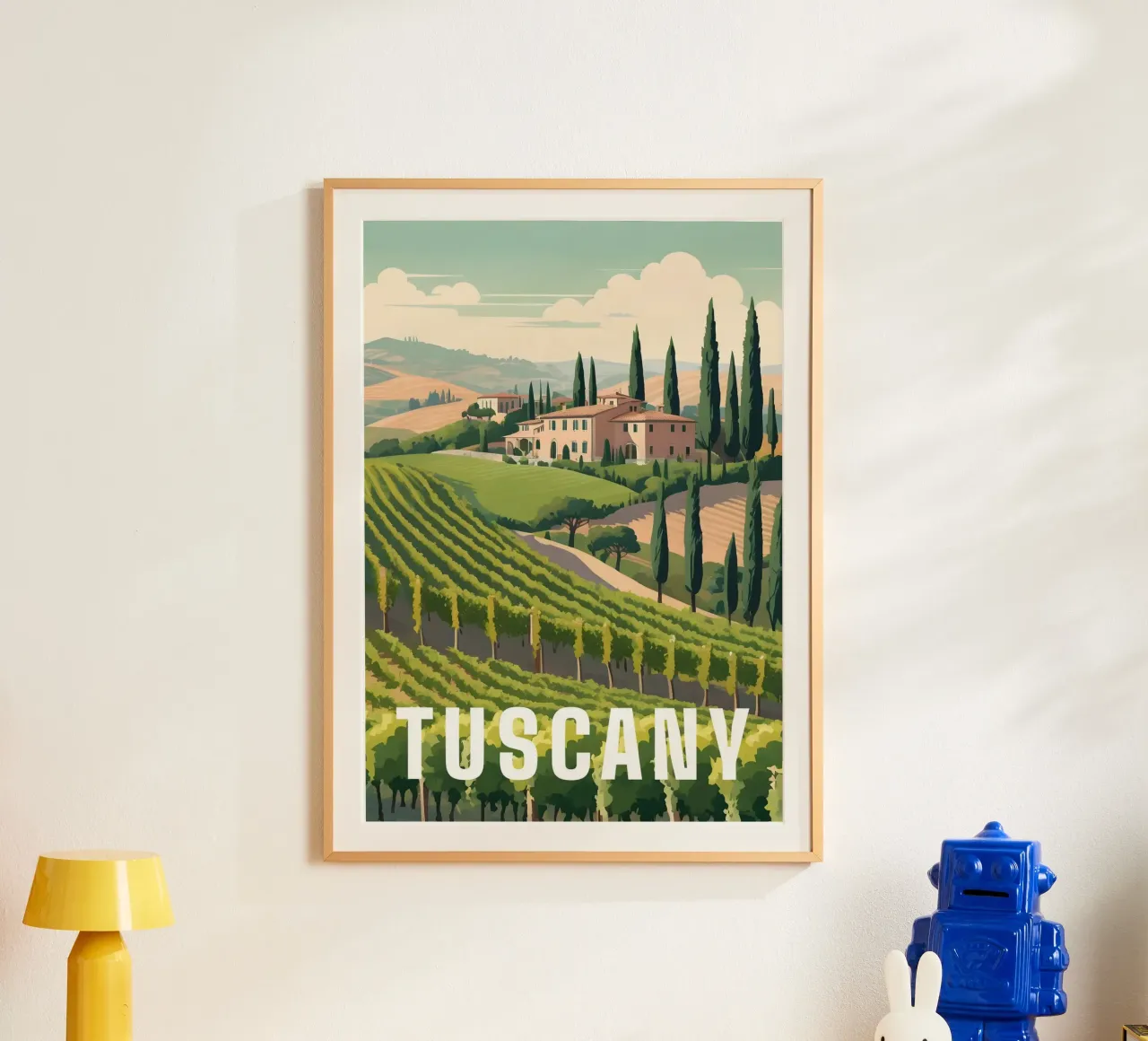 Tuscany Countryside Vineyard Scene Italy hahnemühle de Charnwood Prints