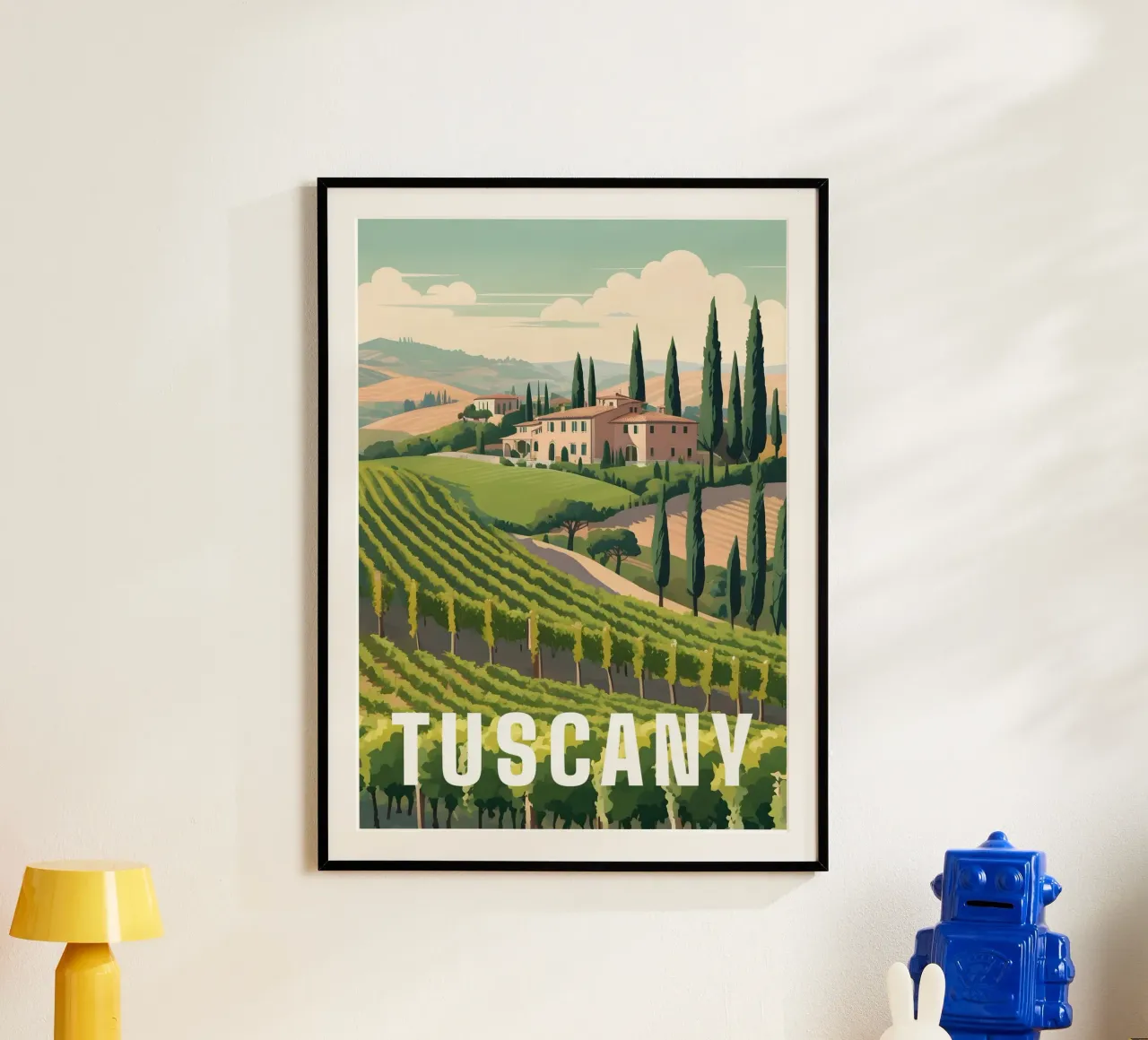 Tuscany Countryside Vineyard Scene Italy hahnemühle de Charnwood Prints