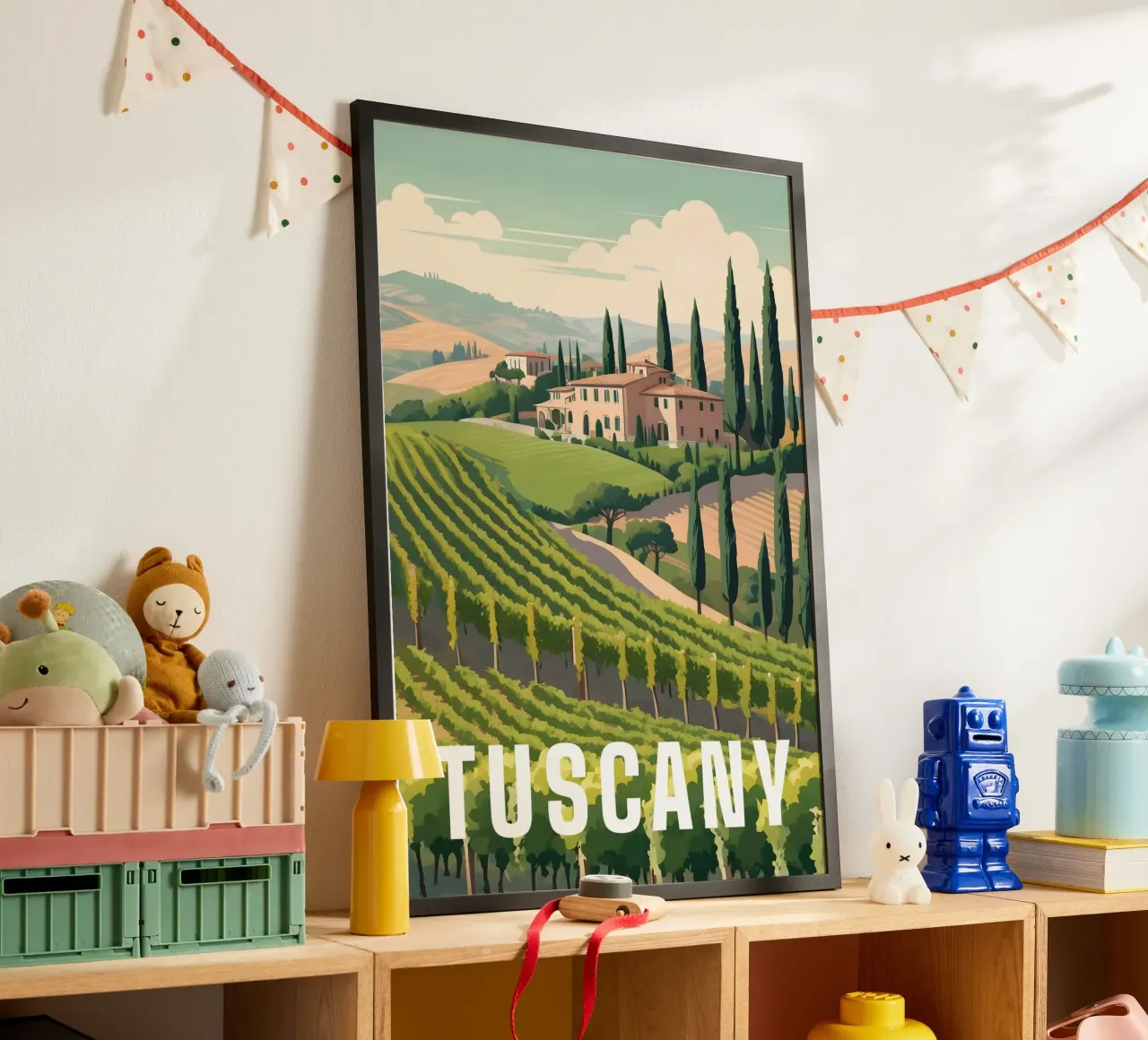 Tuscany Countryside Vineyard Scene Italy hahnemühle de Charnwood Prints