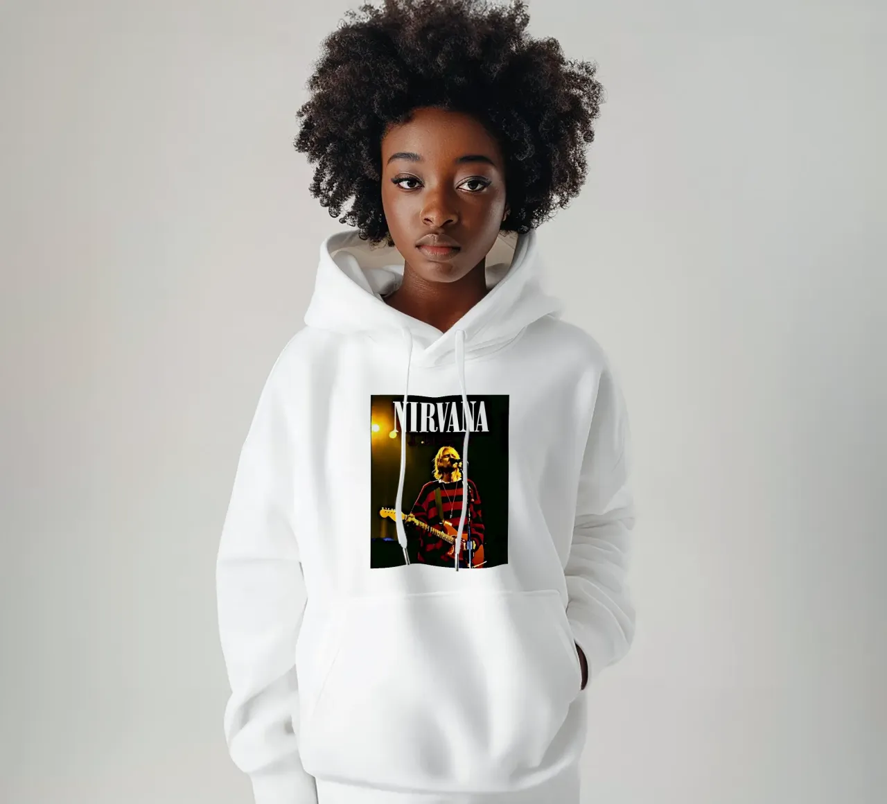 Nirvana felpa con cappuccio da vintage singer