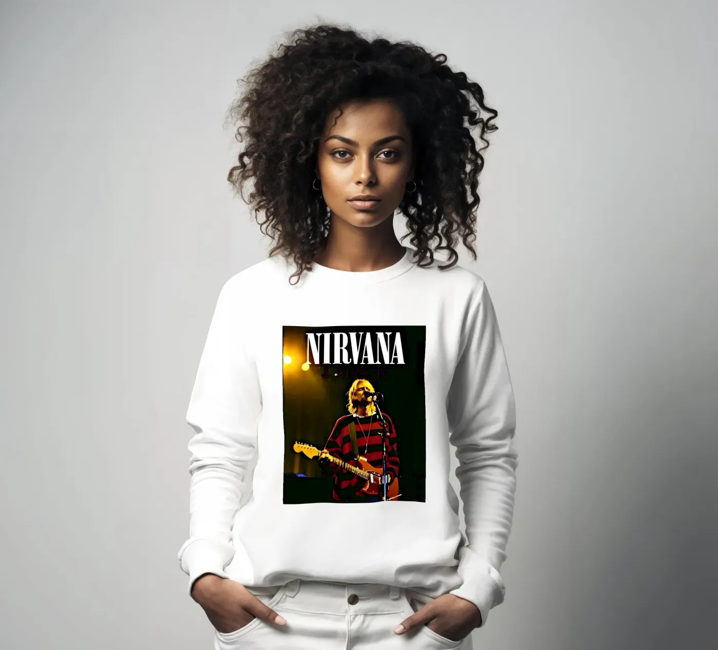 Nirvana felpa da vintage singer