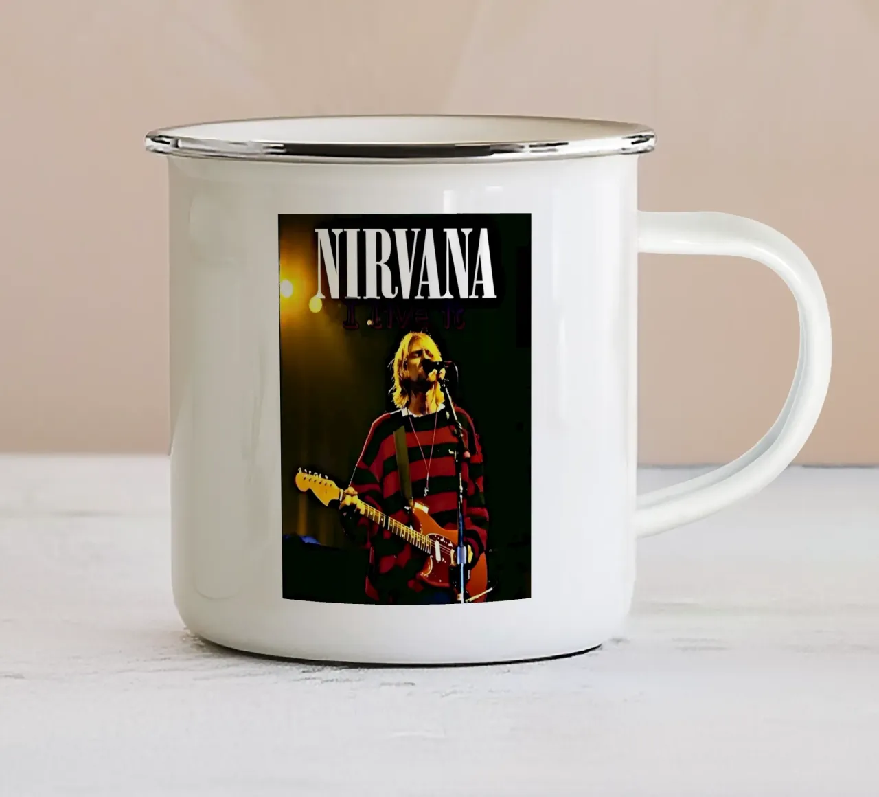Nirvana tazza in smalto da vintage singer