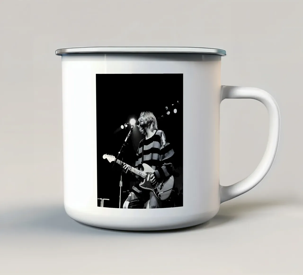 Gitaris dagli Stati Uniti tazza in smalto da vintage singer